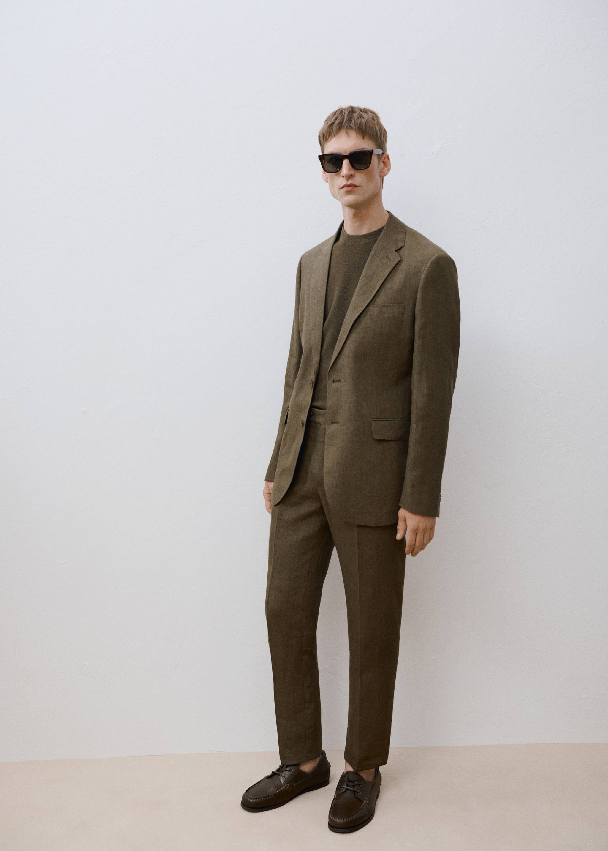 Amalfi 100% linen slim-fit suit trousers - Details of the article 5