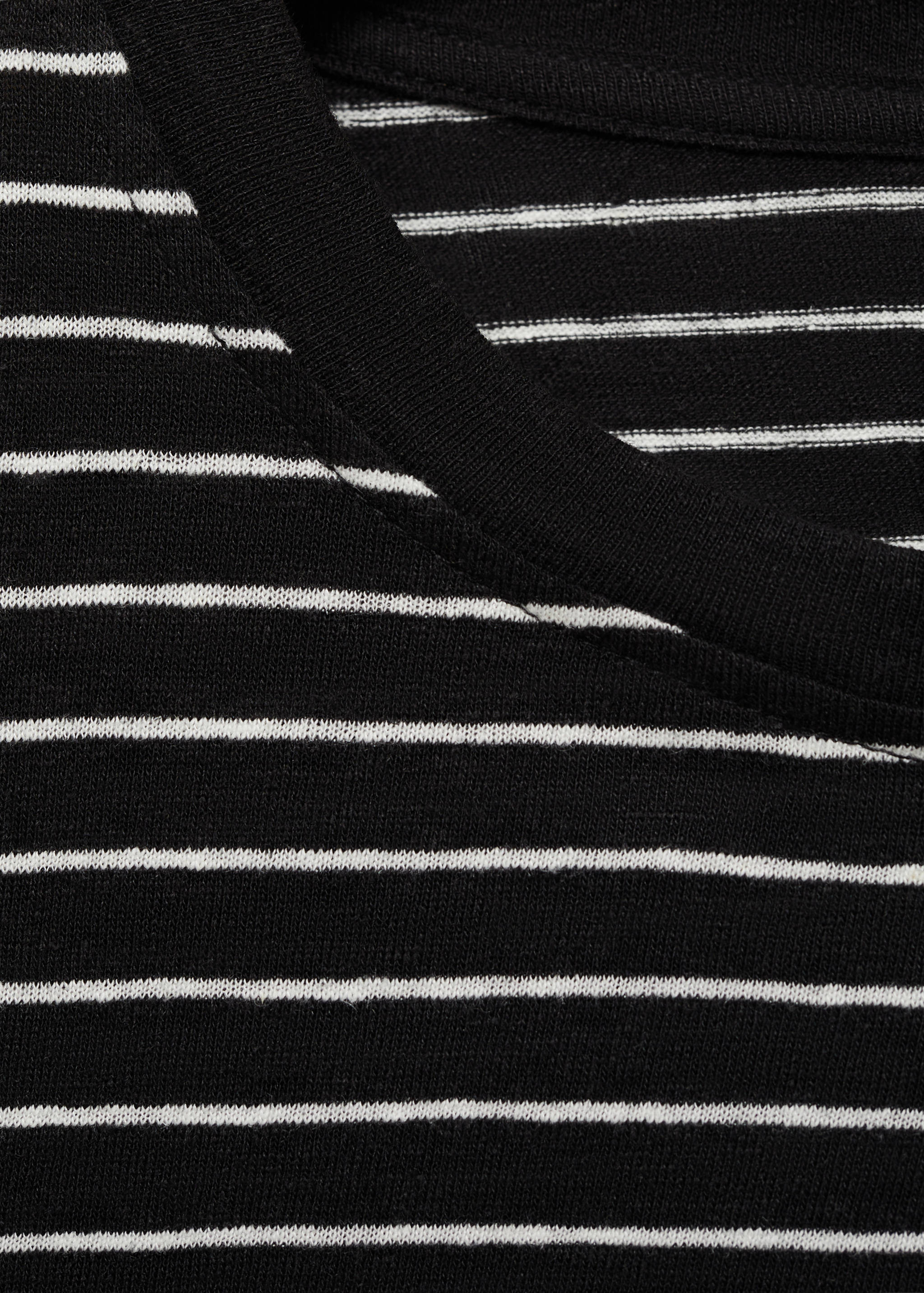 Striped slim-fit linen t-shirt - Details of the article 8
