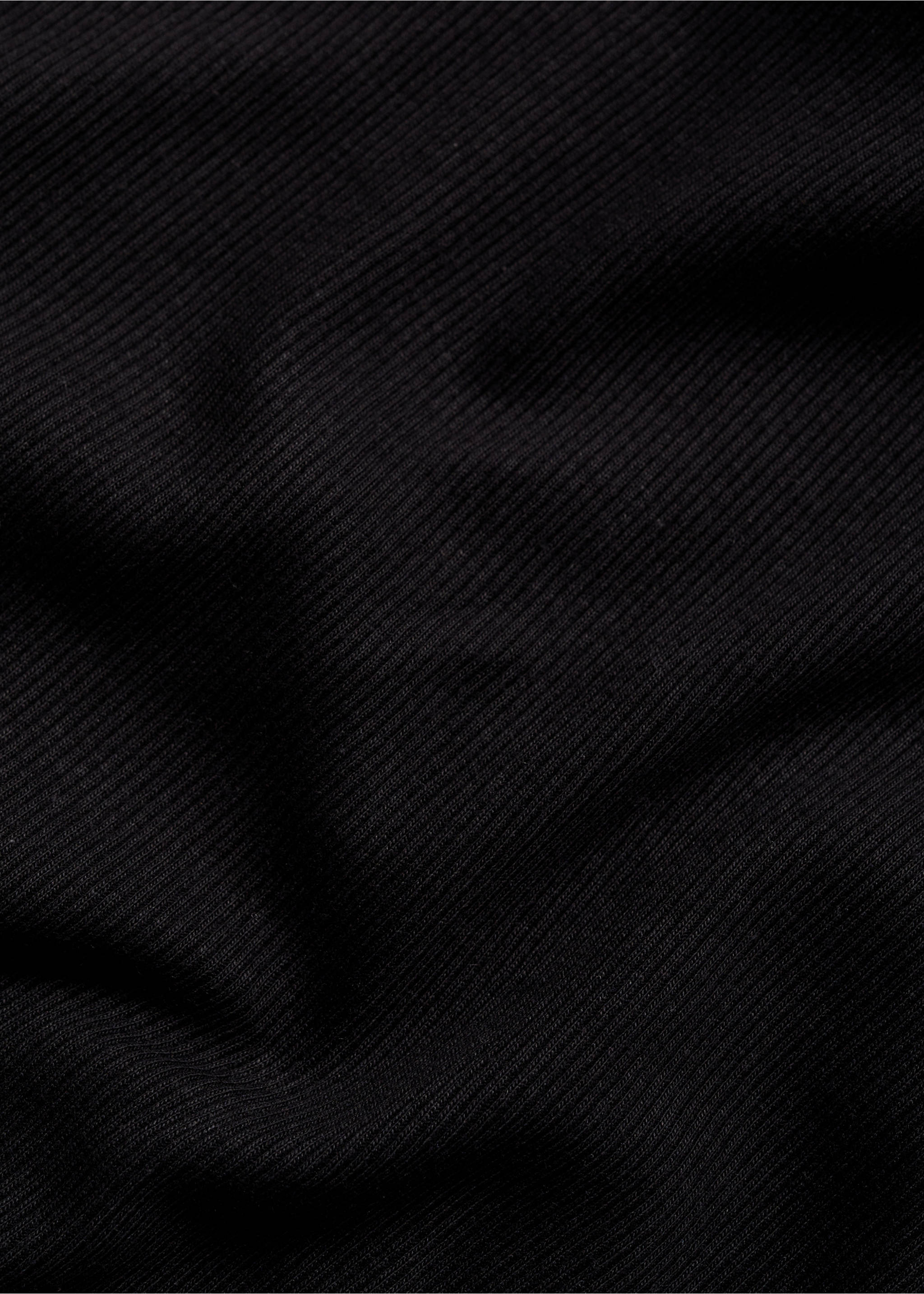 Geripptes Regular-Fit-T-Shirt aus Baumwolle - Detail des Artikels 0, Schwarz. Ref: 87015940-00.