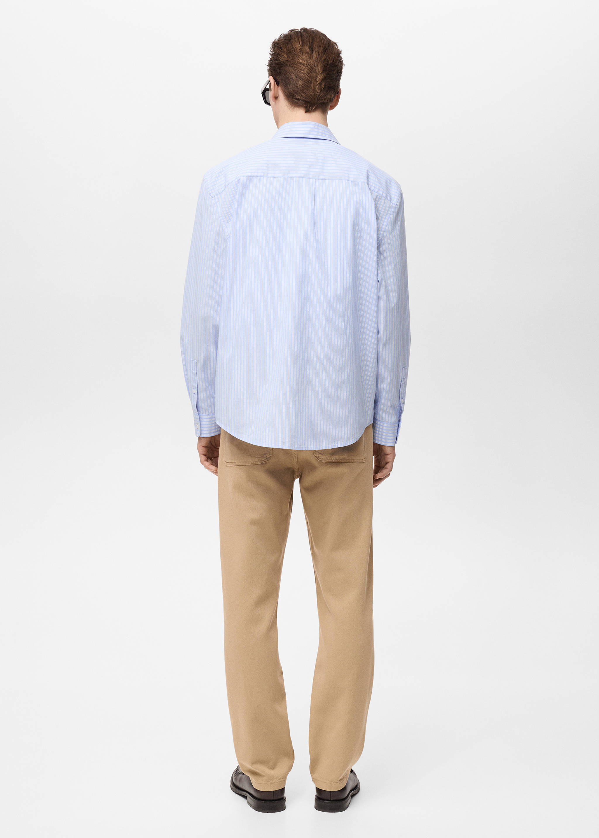 Chemise à rayures 100% coton coupe régulière - Verso de l’article