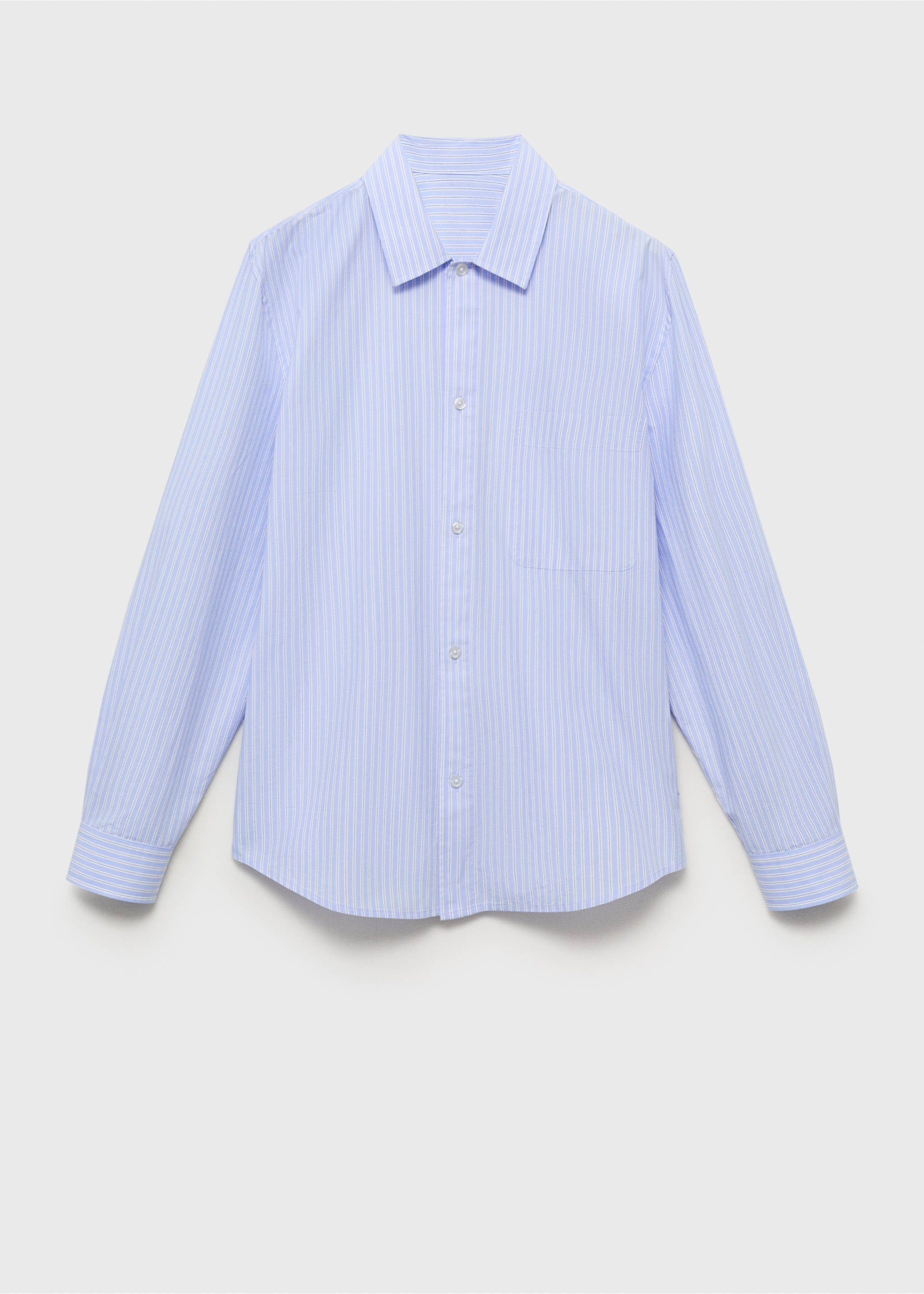 Chemise à rayures 100% coton coupe régulière - Article sans modèle, Bleu ciel. Ref: 87015942-00.