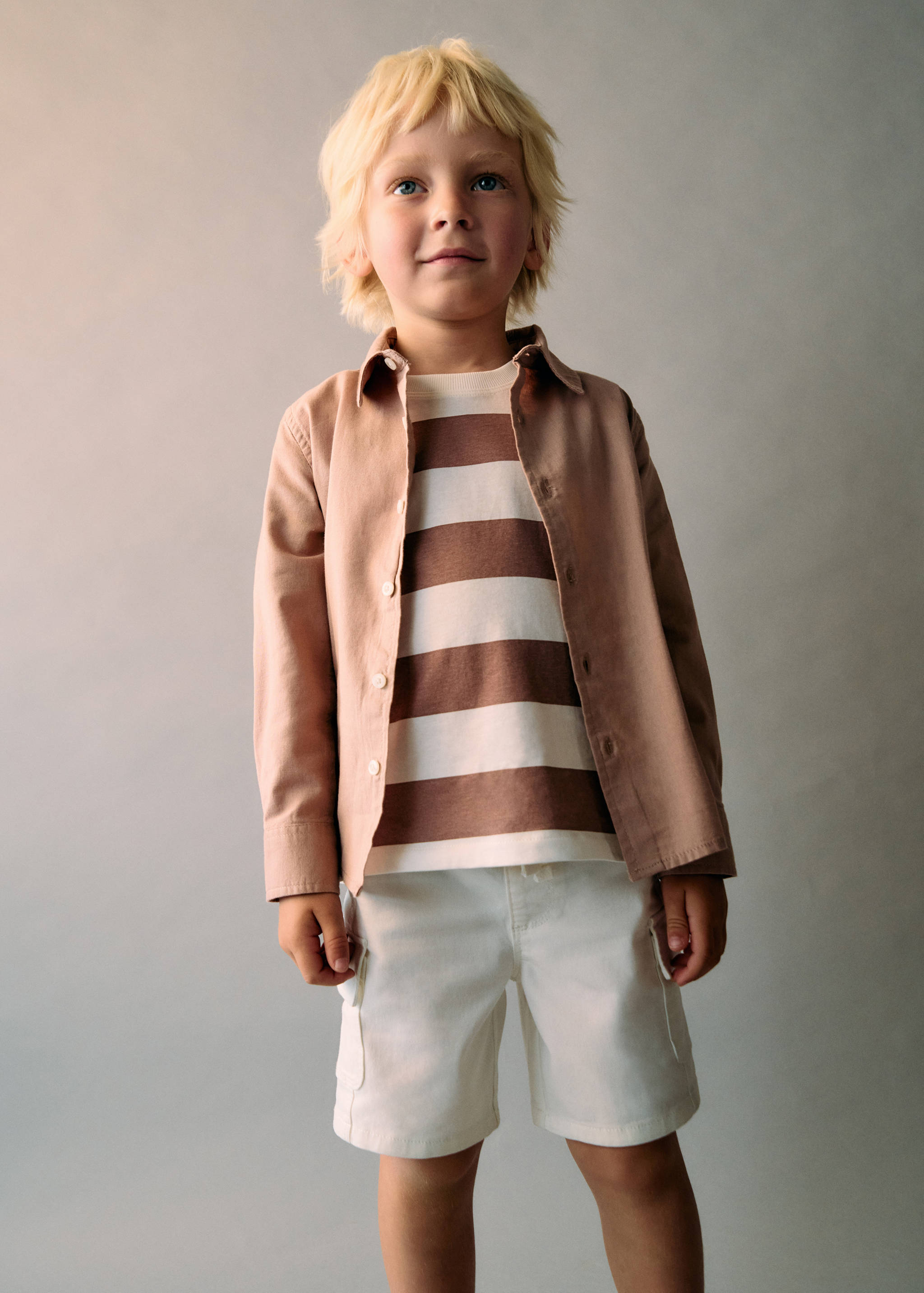 Cotton and linen shirt - General plane