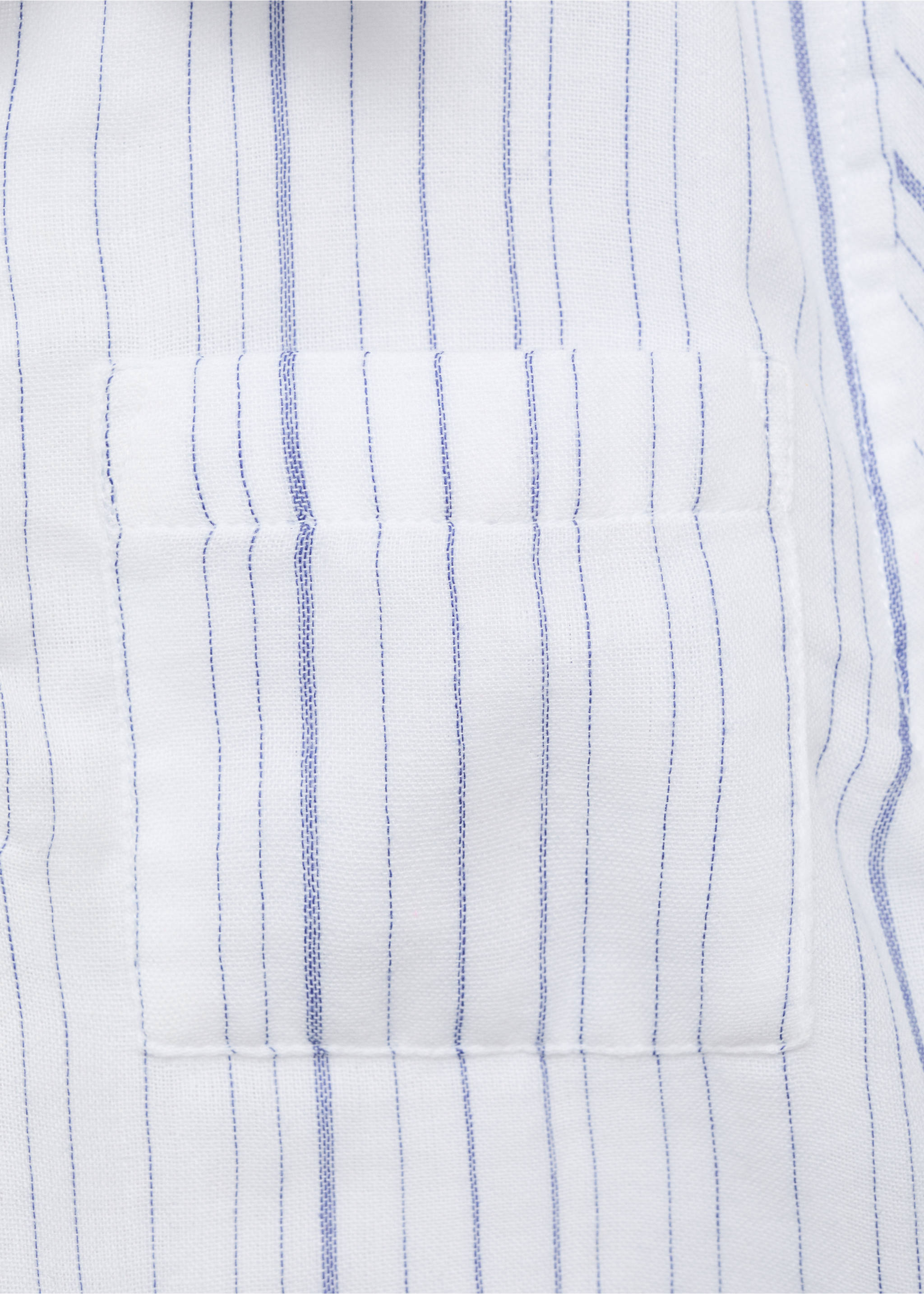Striped cotton shirt - Details of the article 0, White. Ref: 87015947-00.