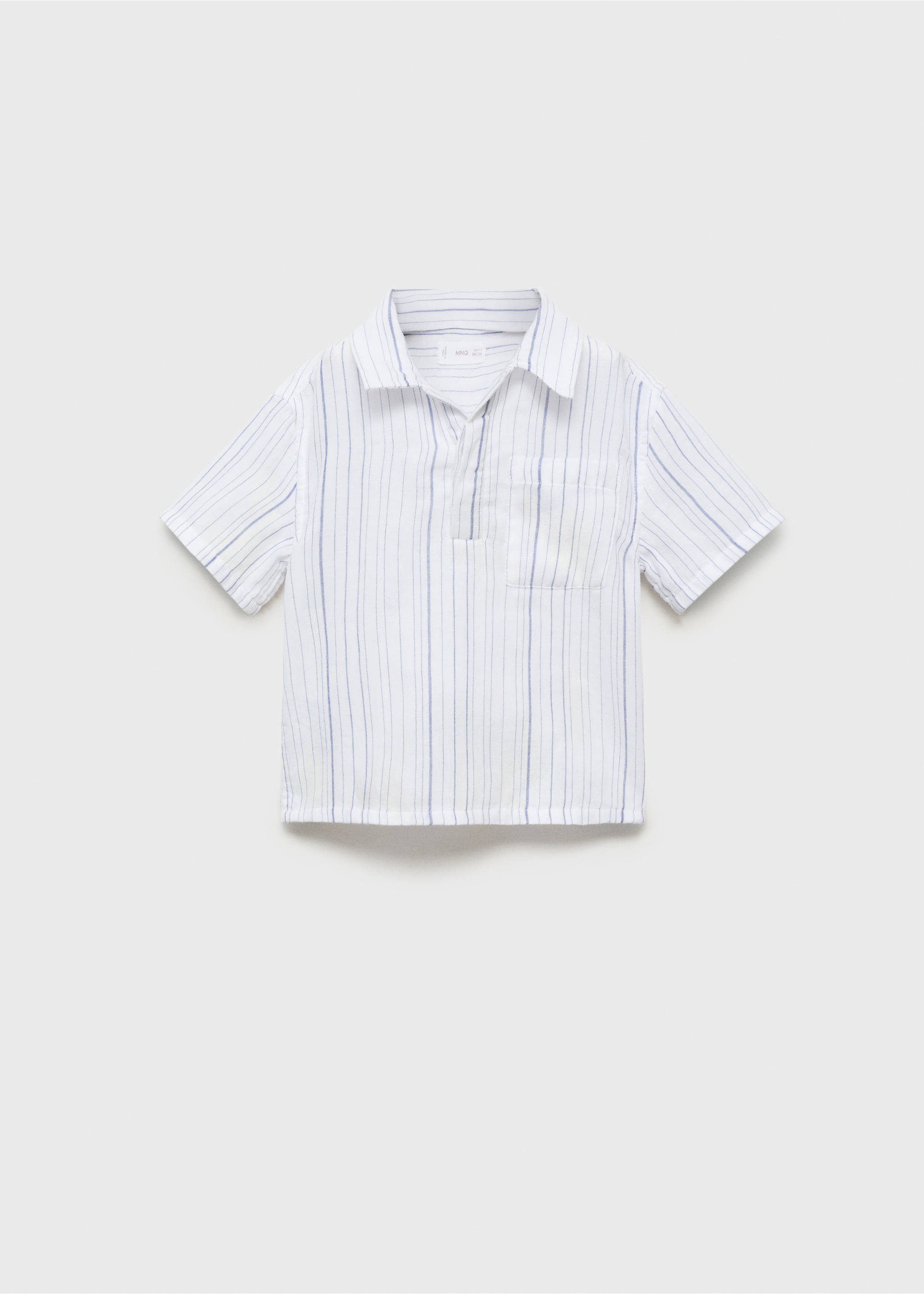 Striped cotton shirt - Article without model, White. Ref: 87015947-00.