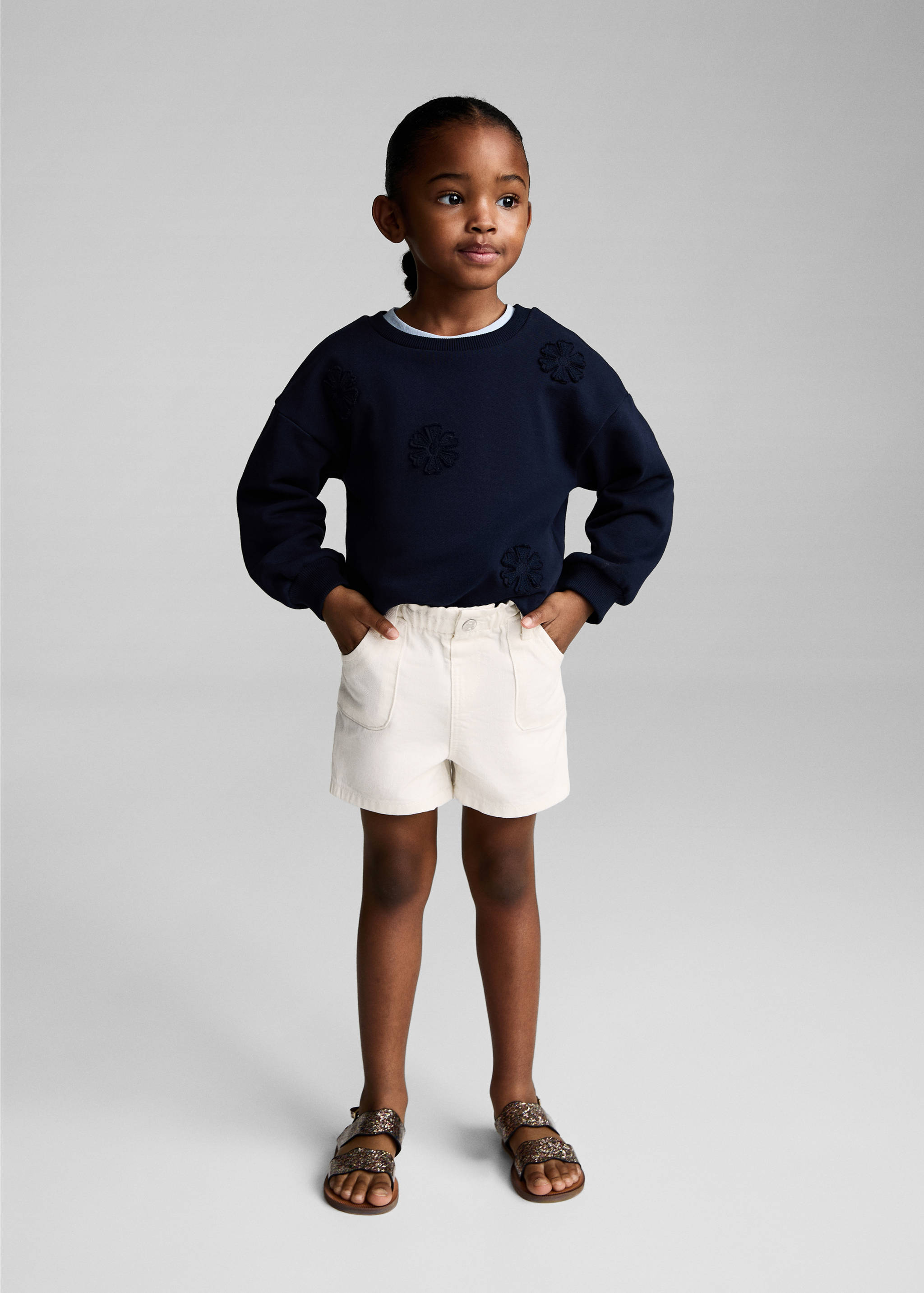 Short en jean paperbag - Plan général