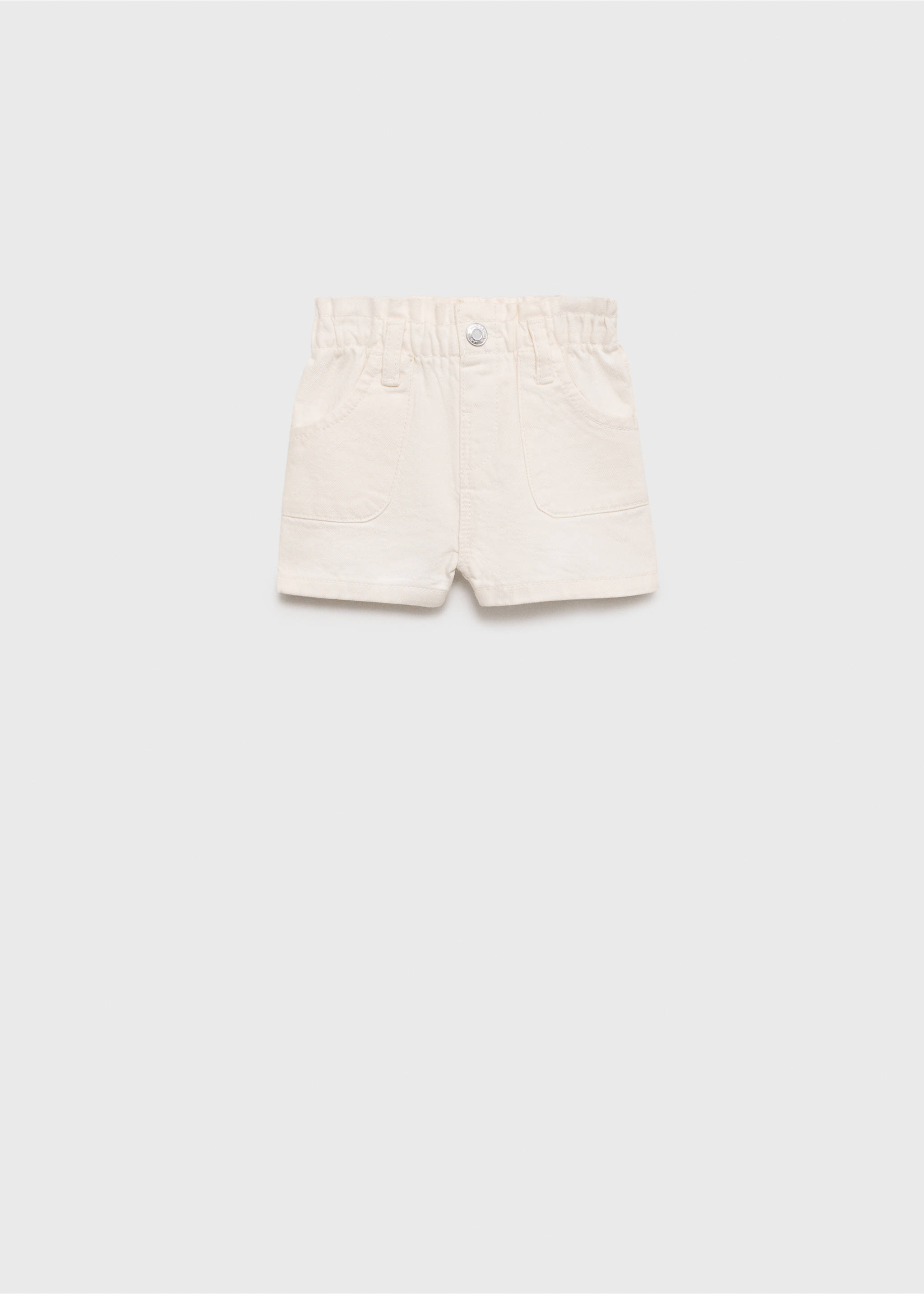 Short en jean paperbag - Article sans modèle, Écru. Ref: 87015948-00.