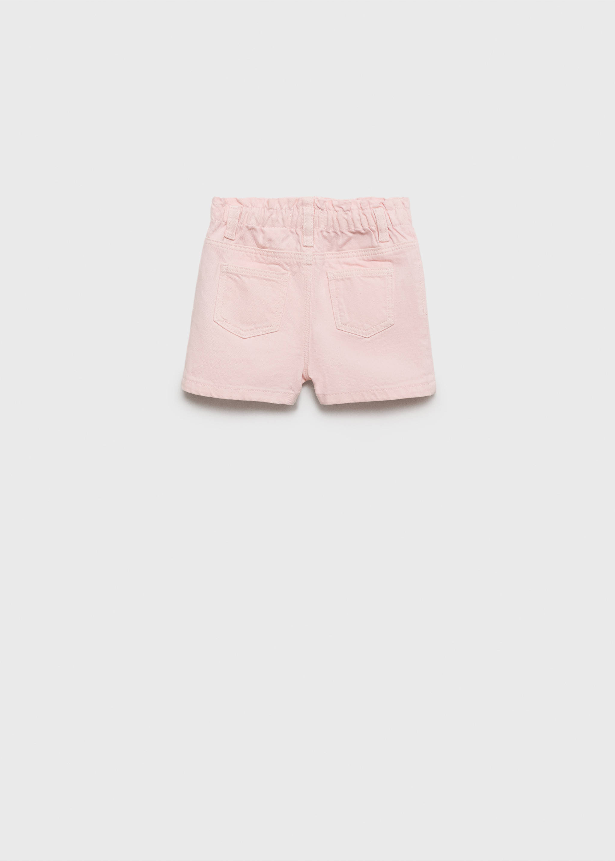 Short en jean paperbag - Verso de l’article, Rose. Ref: 87015948-00.