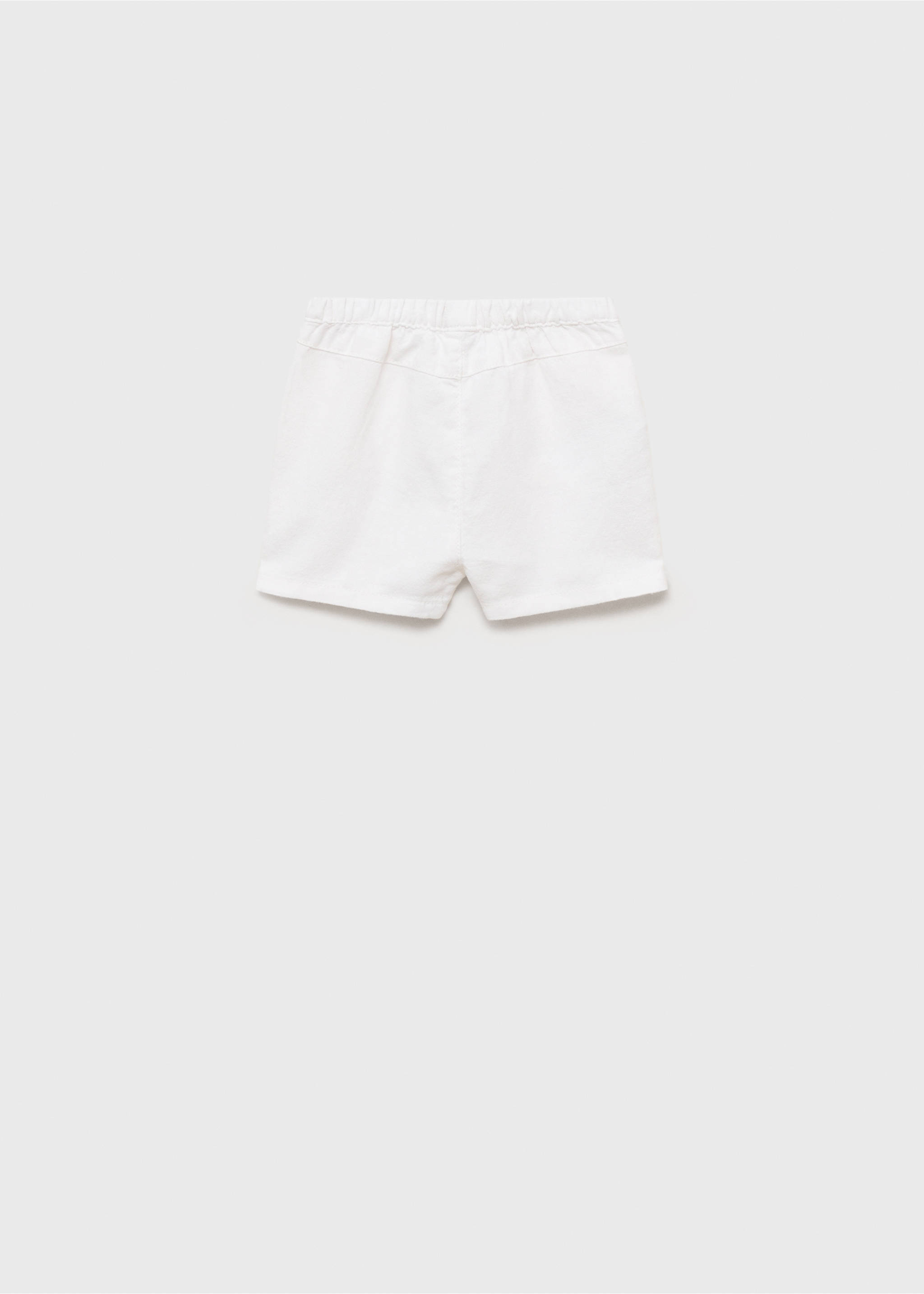 Cotton linen shorts - Reverse of the article, White. Ref: 87015949-00.