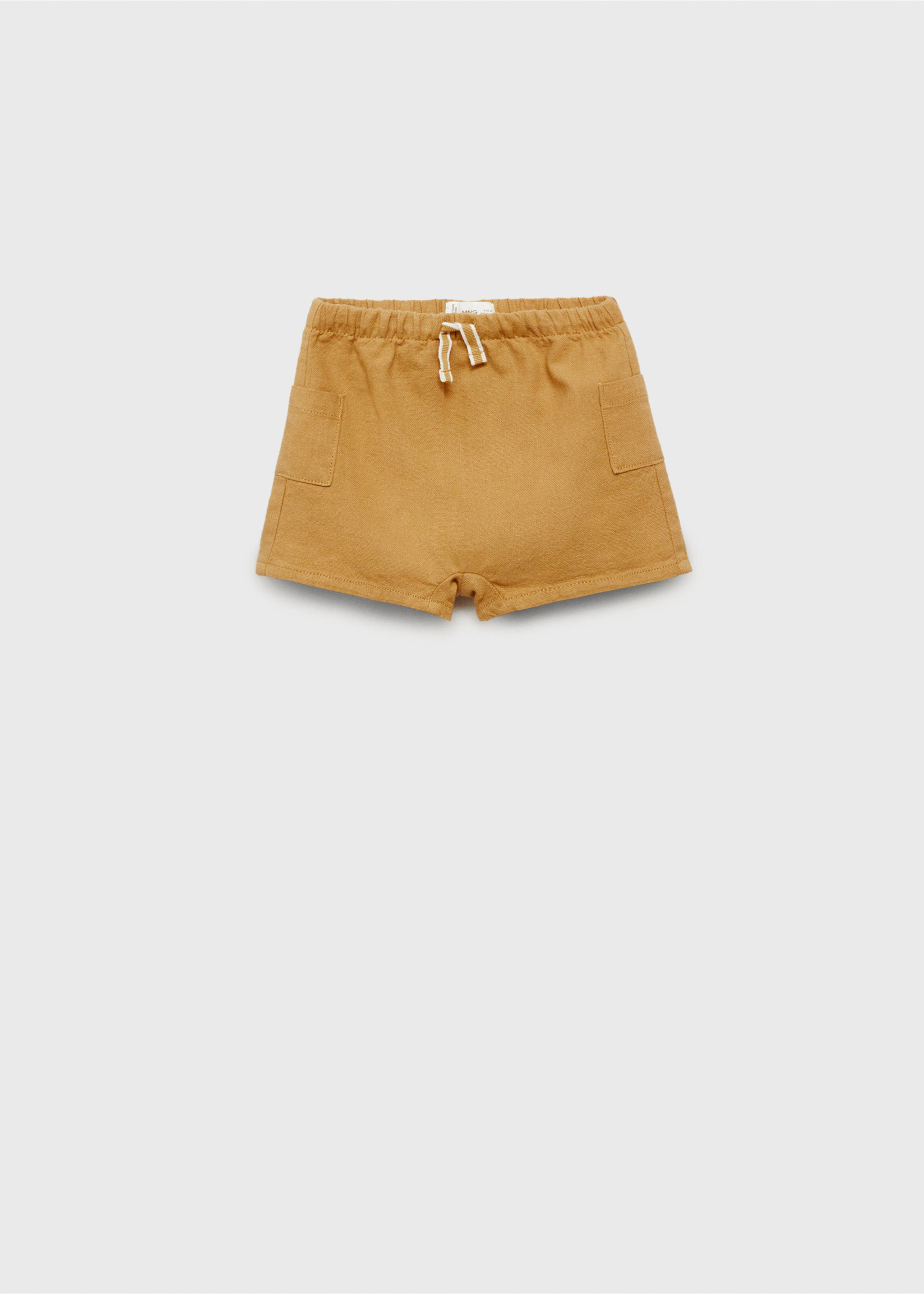 Cotton linen shorts - Article without model, Mustard. Ref: 87015950-00.