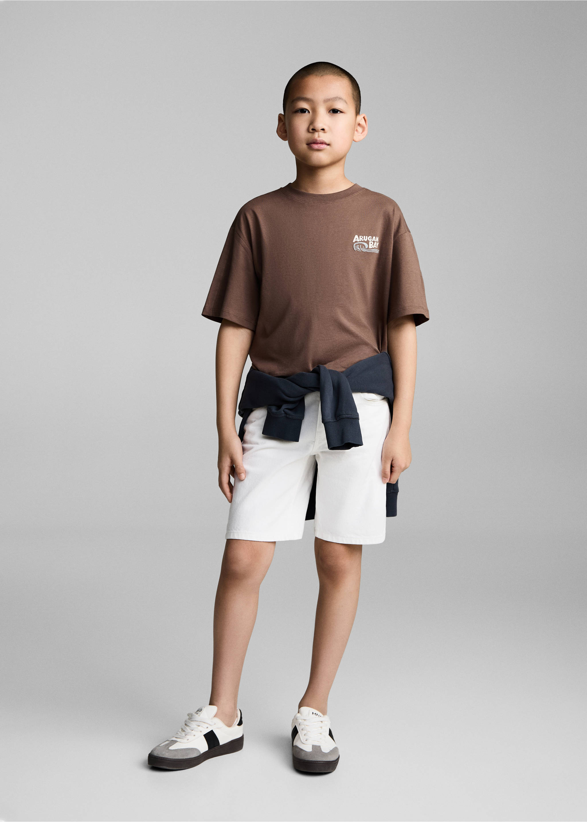 Palm print T-shirt - General plane, Brown. Ref: 87015953-00.