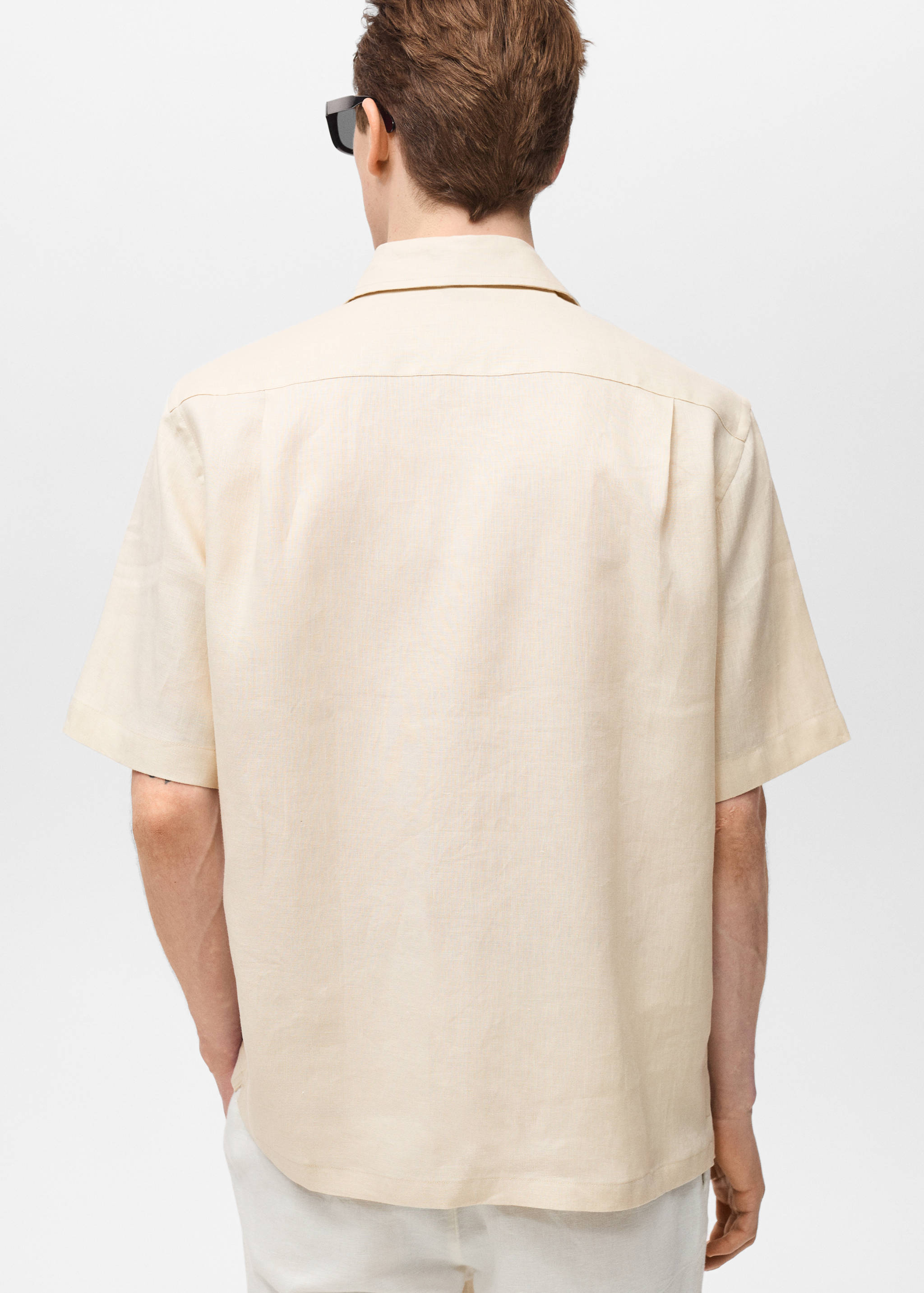 100% linen bowling-collar shirt - Reverse of the article