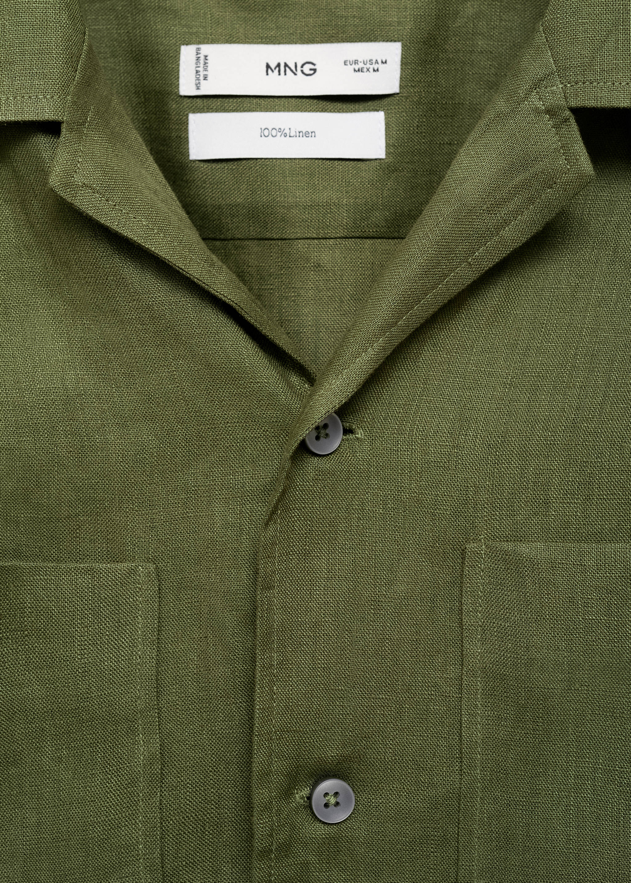 100% linen bowling-collar shirt - Details of the article 8