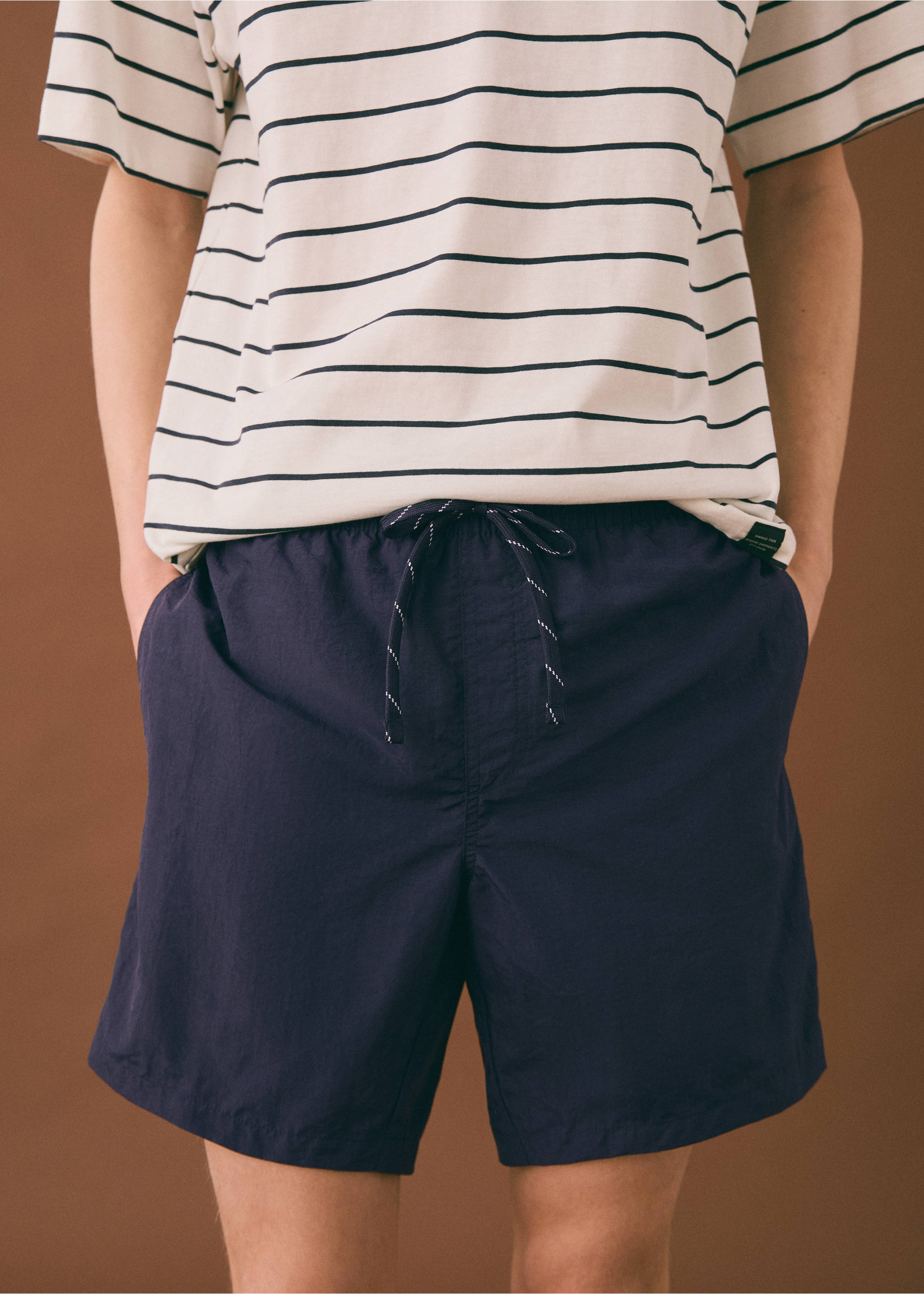 Textured lace swimsuit - Details of the article 1, Indigo Blue. Ref: 87015955-00.