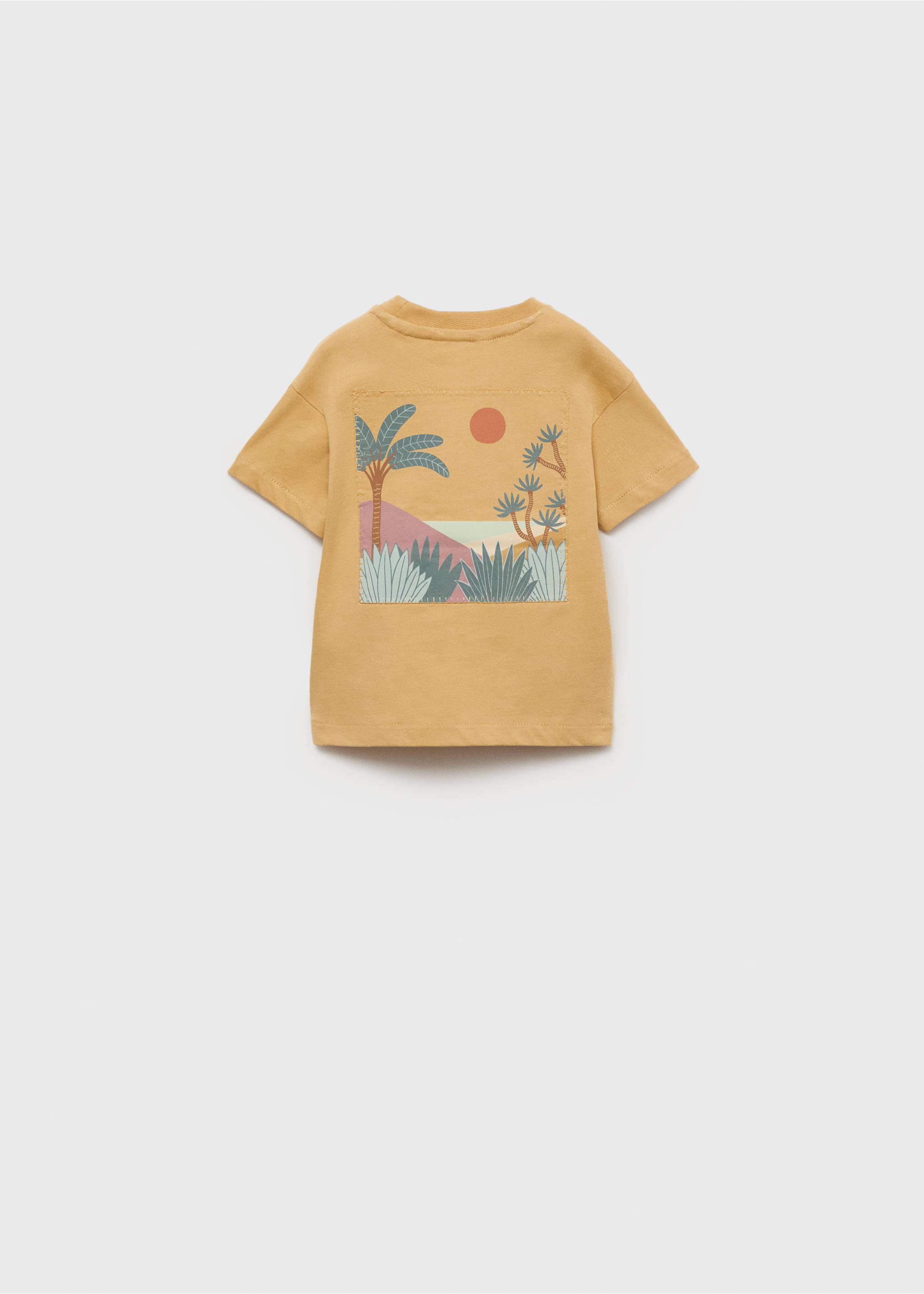 T-shirt en coton imprimé - Verso de l’article, Ocre. Ref: 87015960-00.