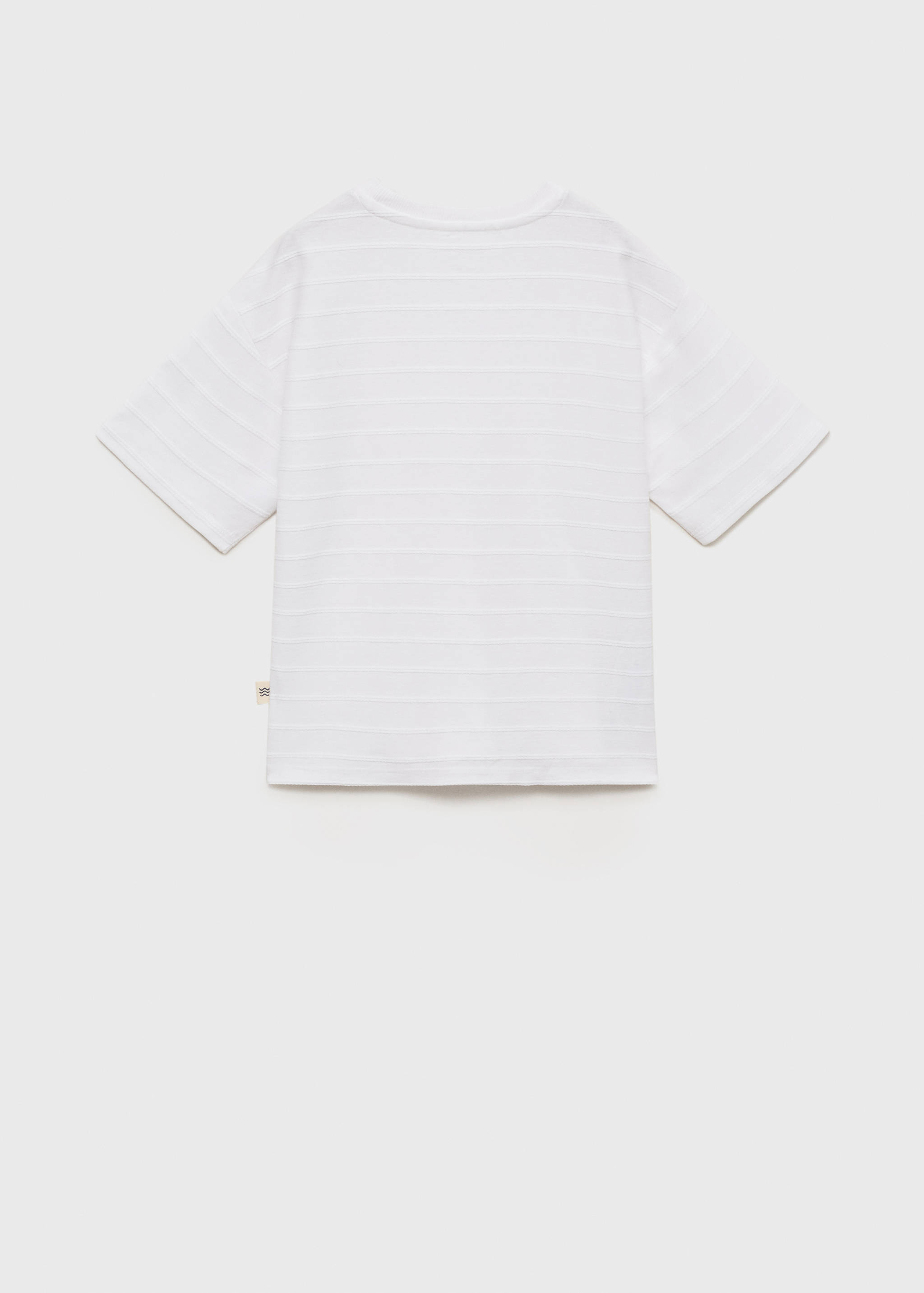 T-Shirt Baumwolle Streifen Relief - Rückseite des Artikels