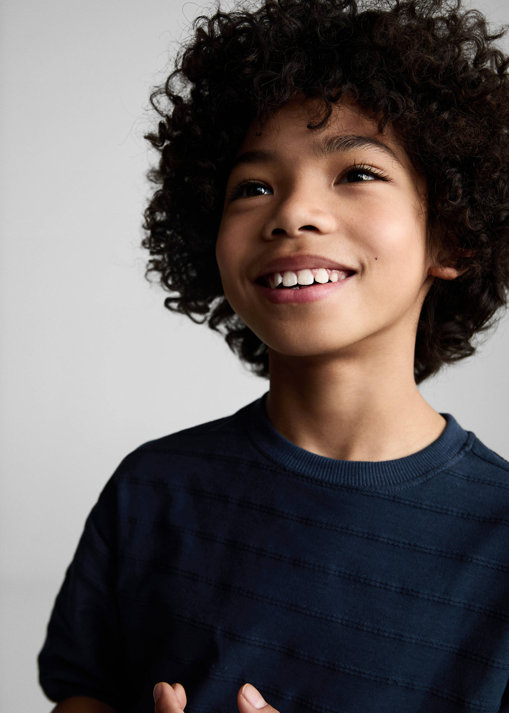 T-Shirt Baumwolle Streifen Relief - Detail des Artikels 1