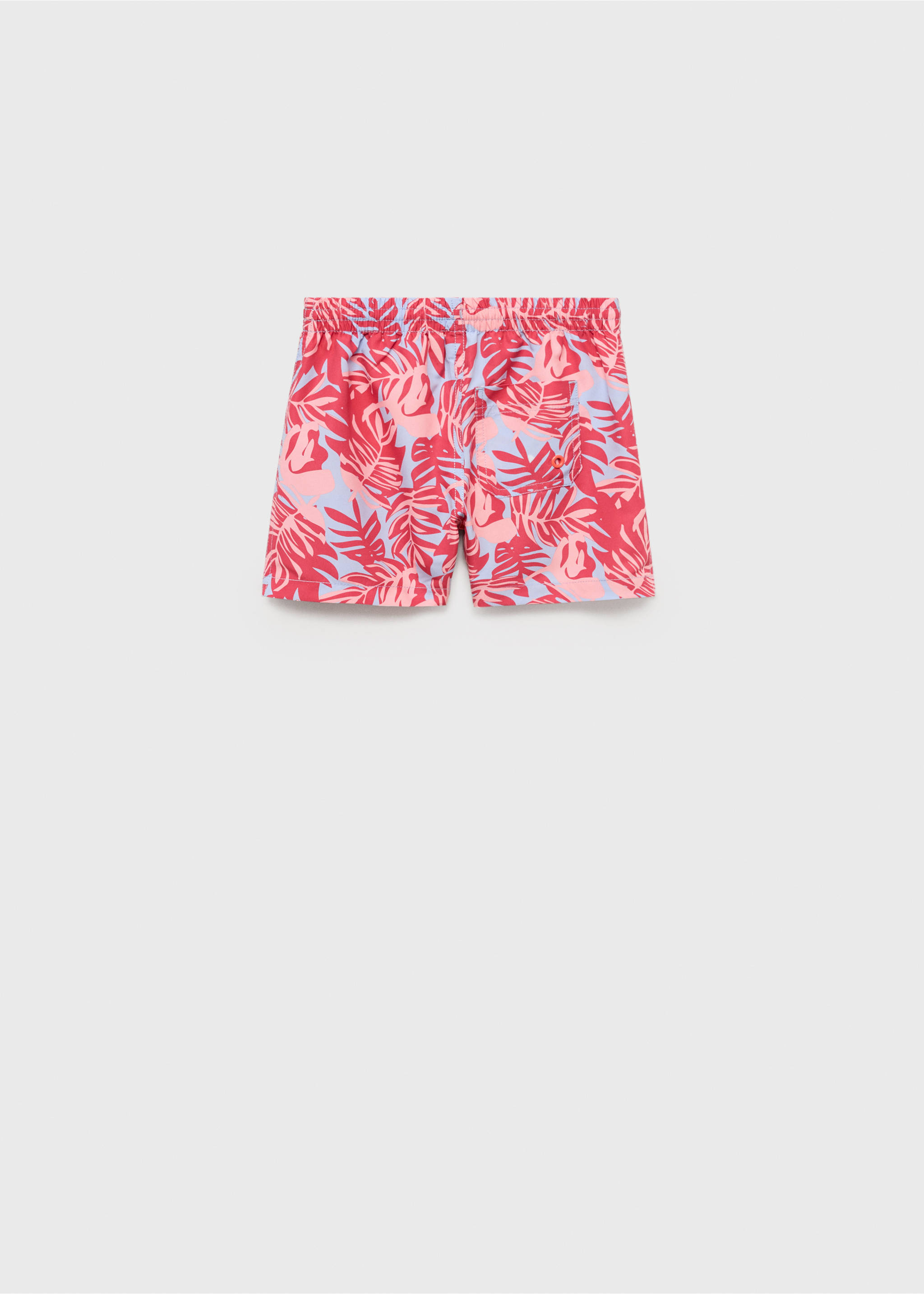 Leaf-print swimsuit - Reverse of the article, Coral Red. Ref: 87015964-00.