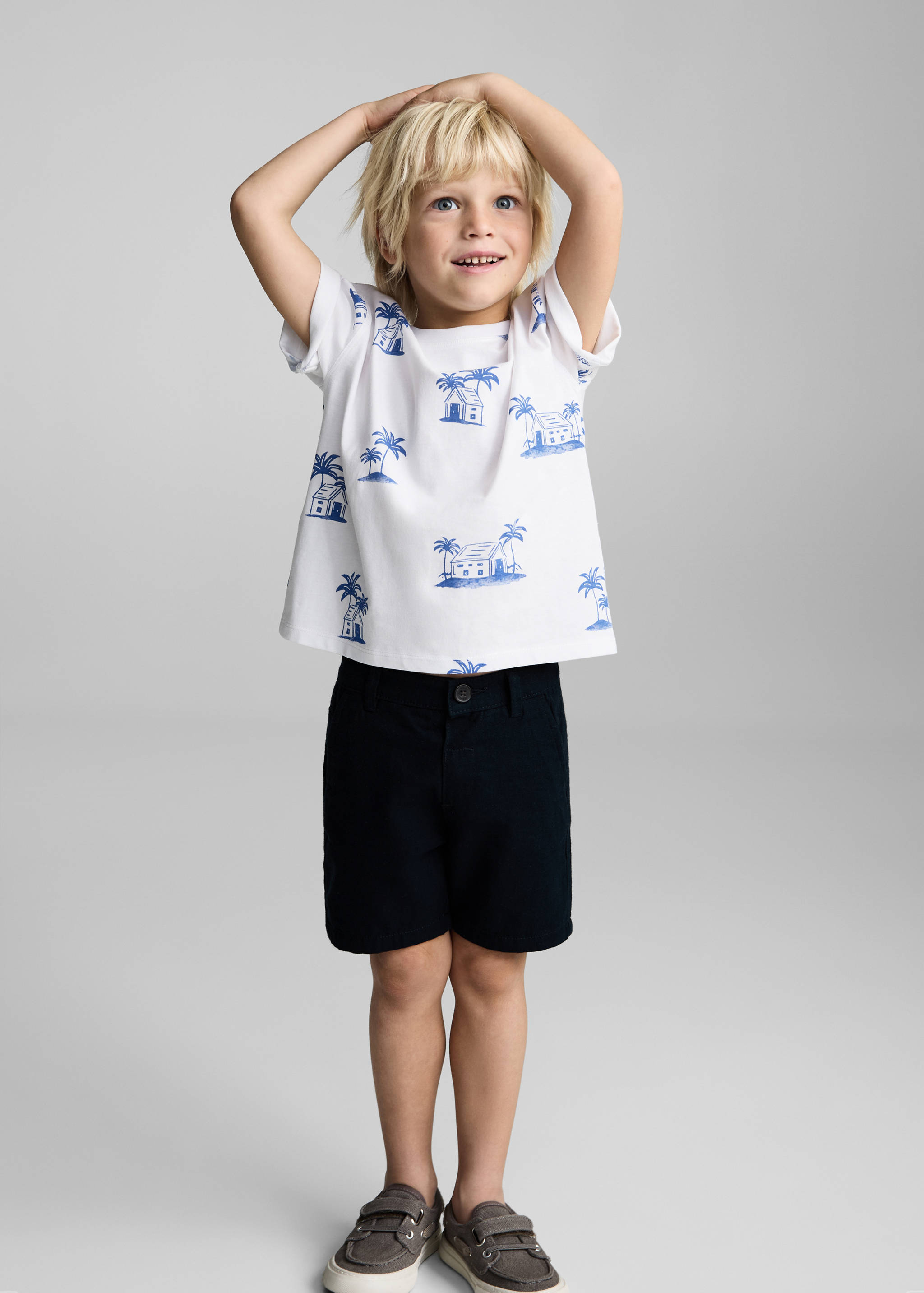 T-shirt estampado palmeiras - Plano geral