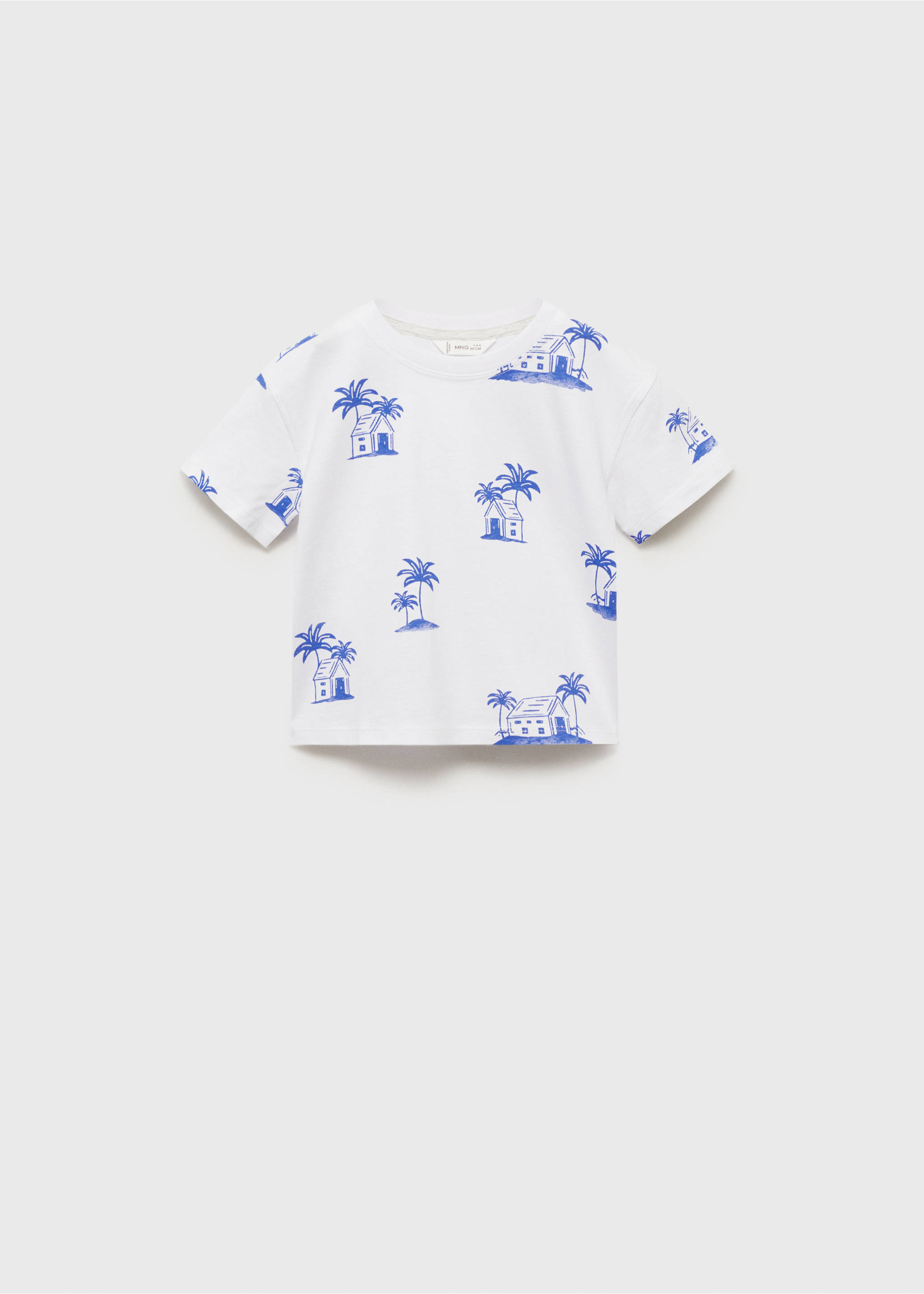 Palm print T-shirt - Article without model, Off White. Ref: 87015966-00.