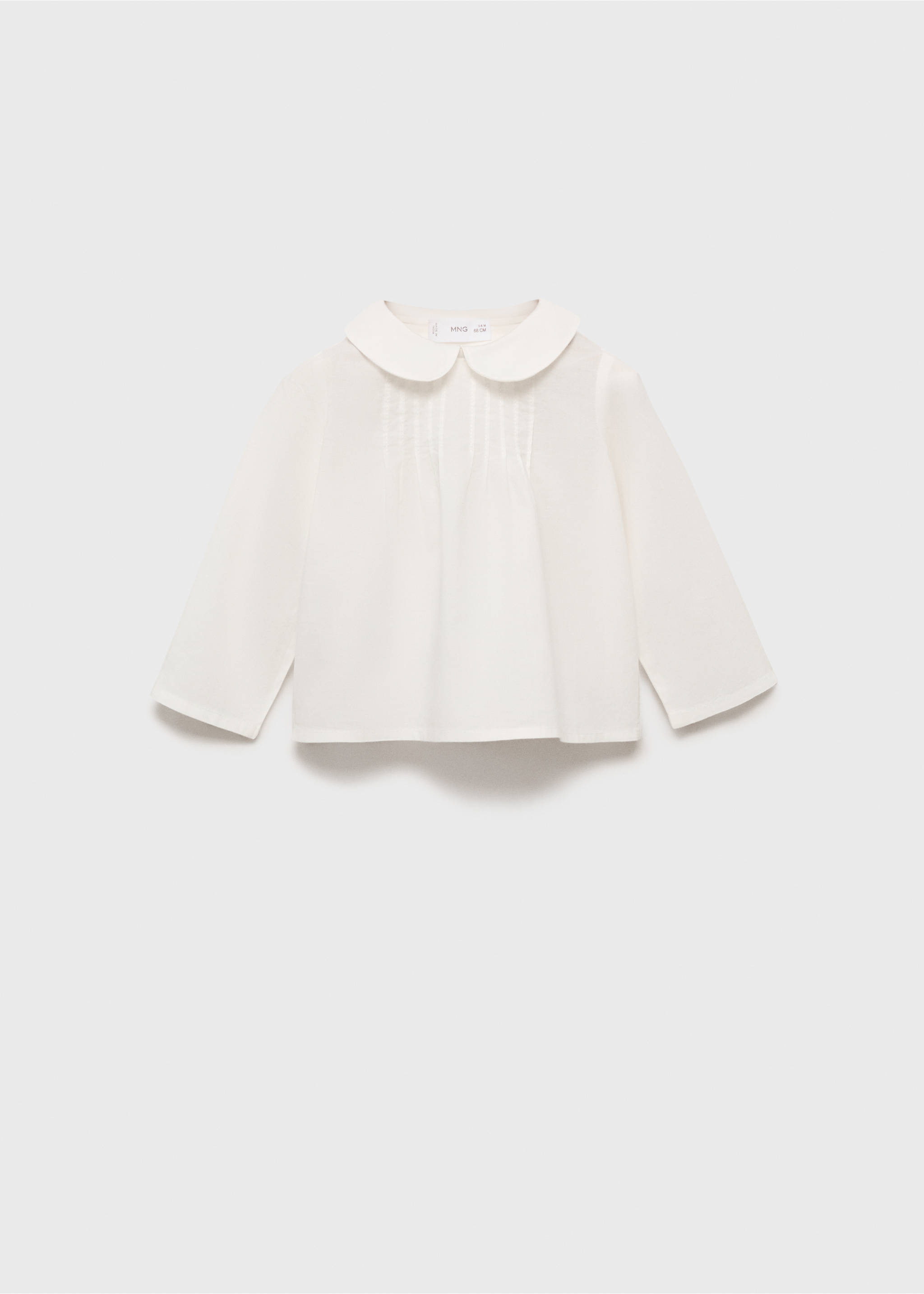Cotton babydoll neck blouse - Article without model, Off White. Ref: 87015967-00.
