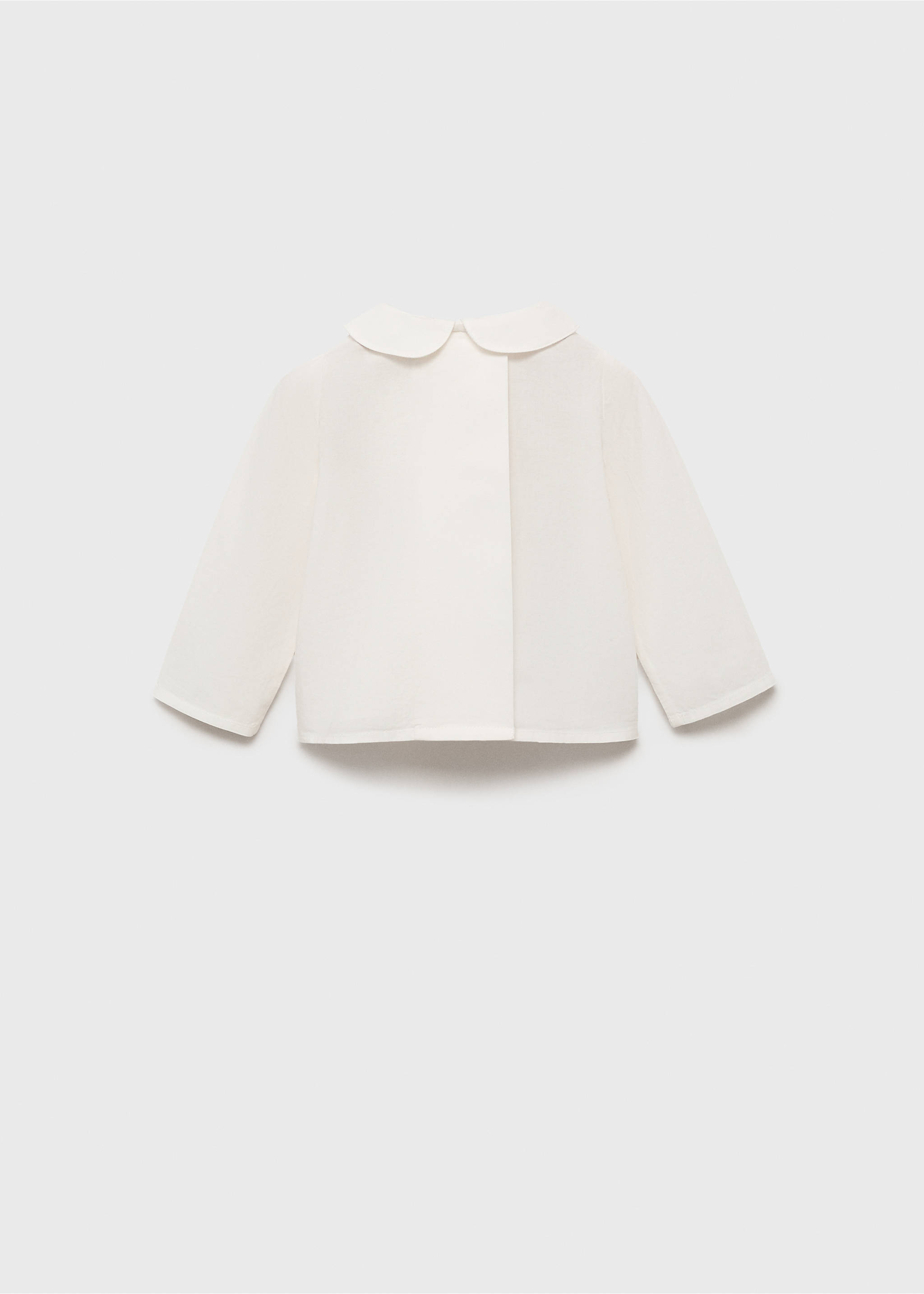 Cotton babydoll neck blouse - Reverse of the article, Off White. Ref: 87015967-00.