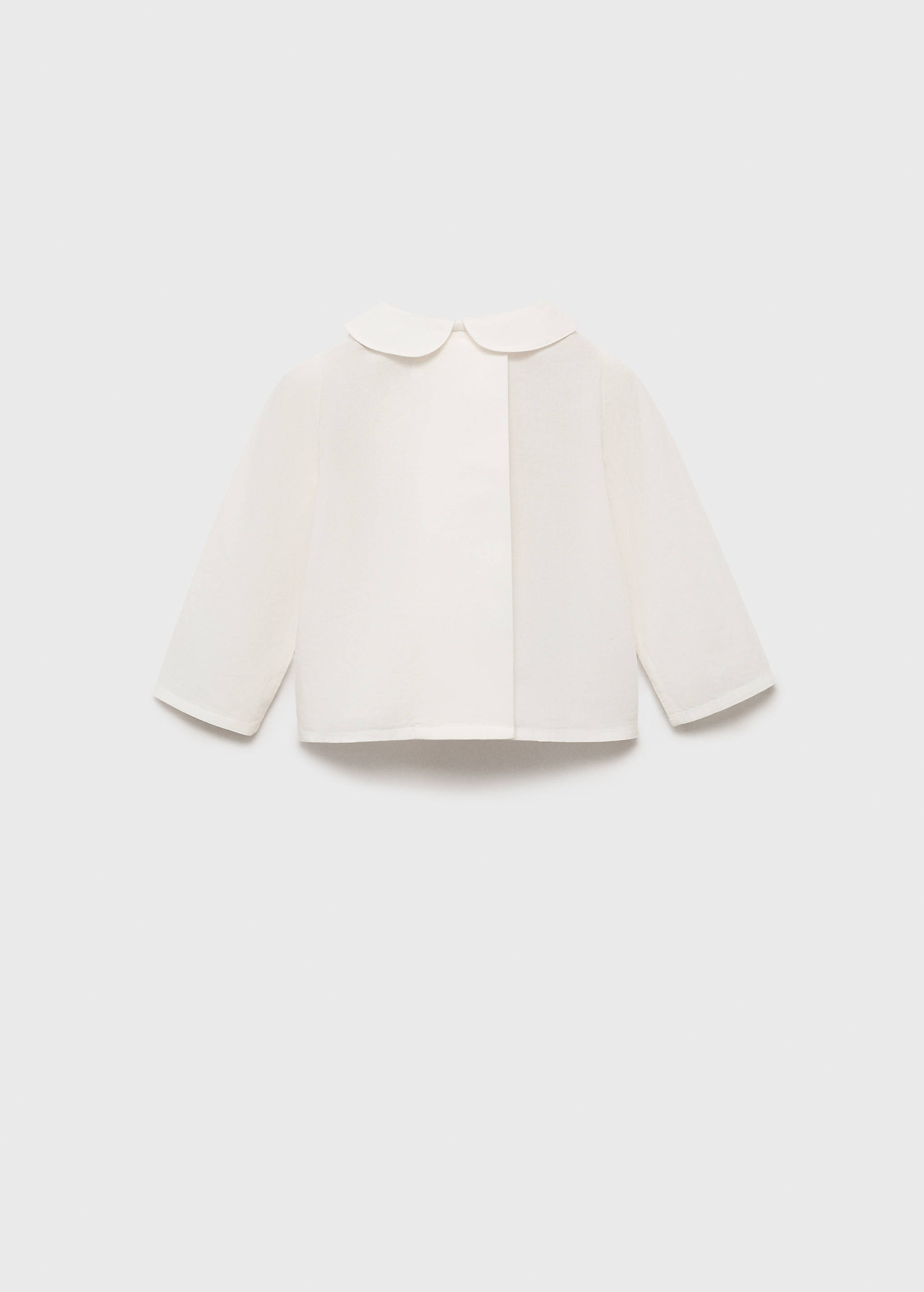 Cotton babydoll neck blouse - Reverse of the article