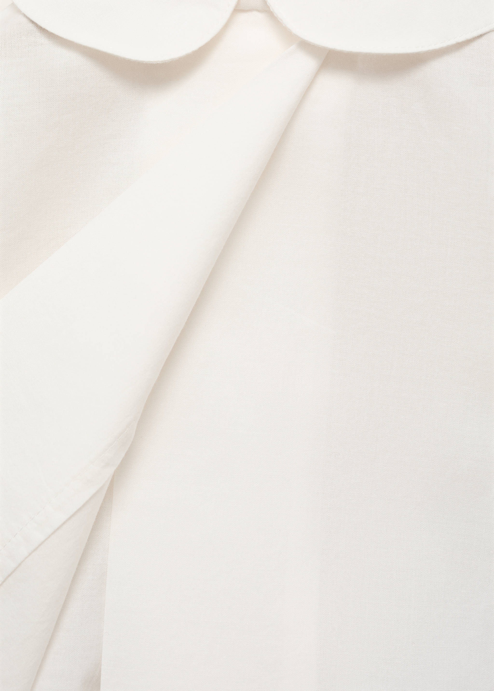 Cotton babydoll neck blouse - Details of the article 0