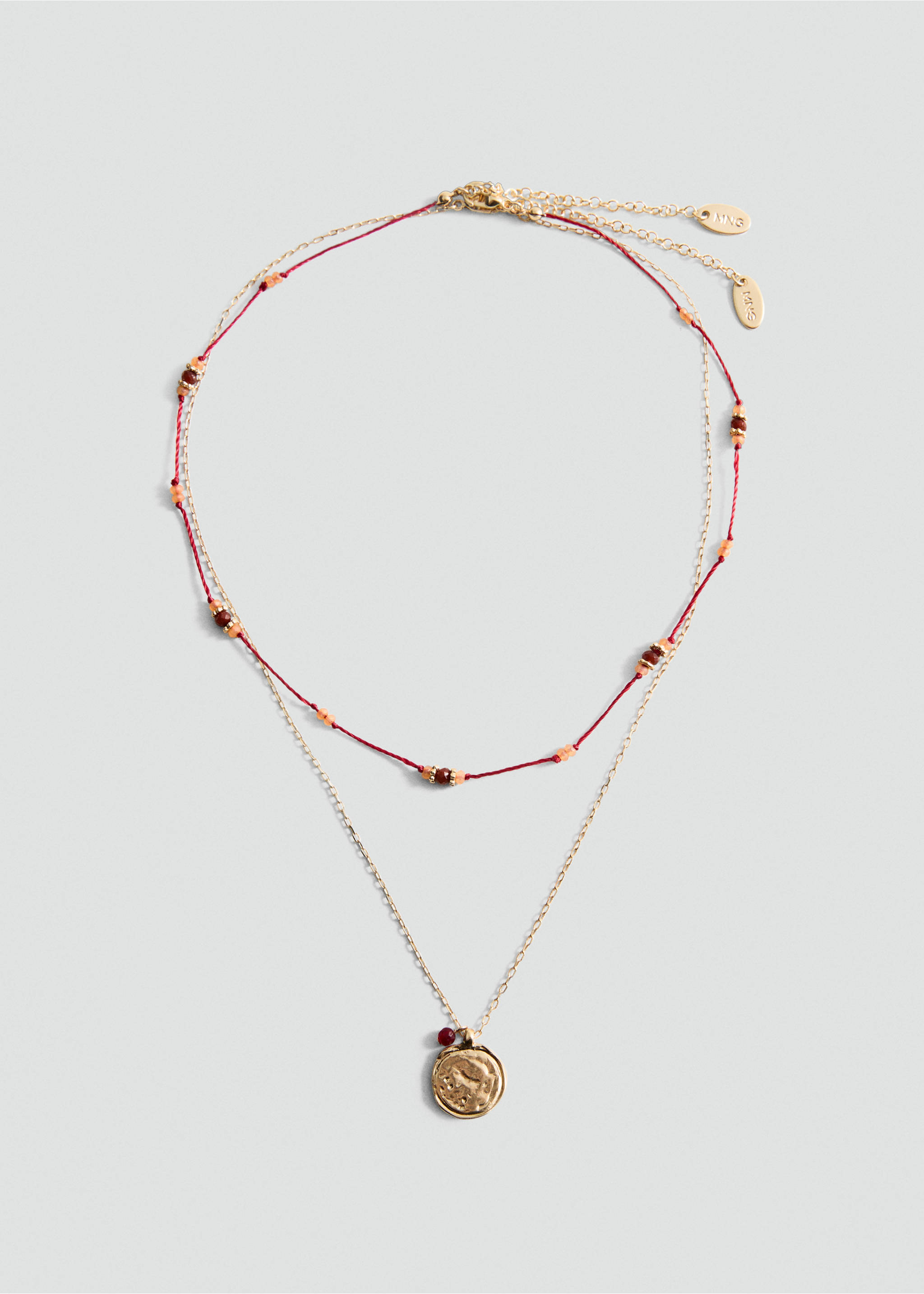 Combined double-pendant necklace - Article without model, Gold. Ref: 87015968-00.