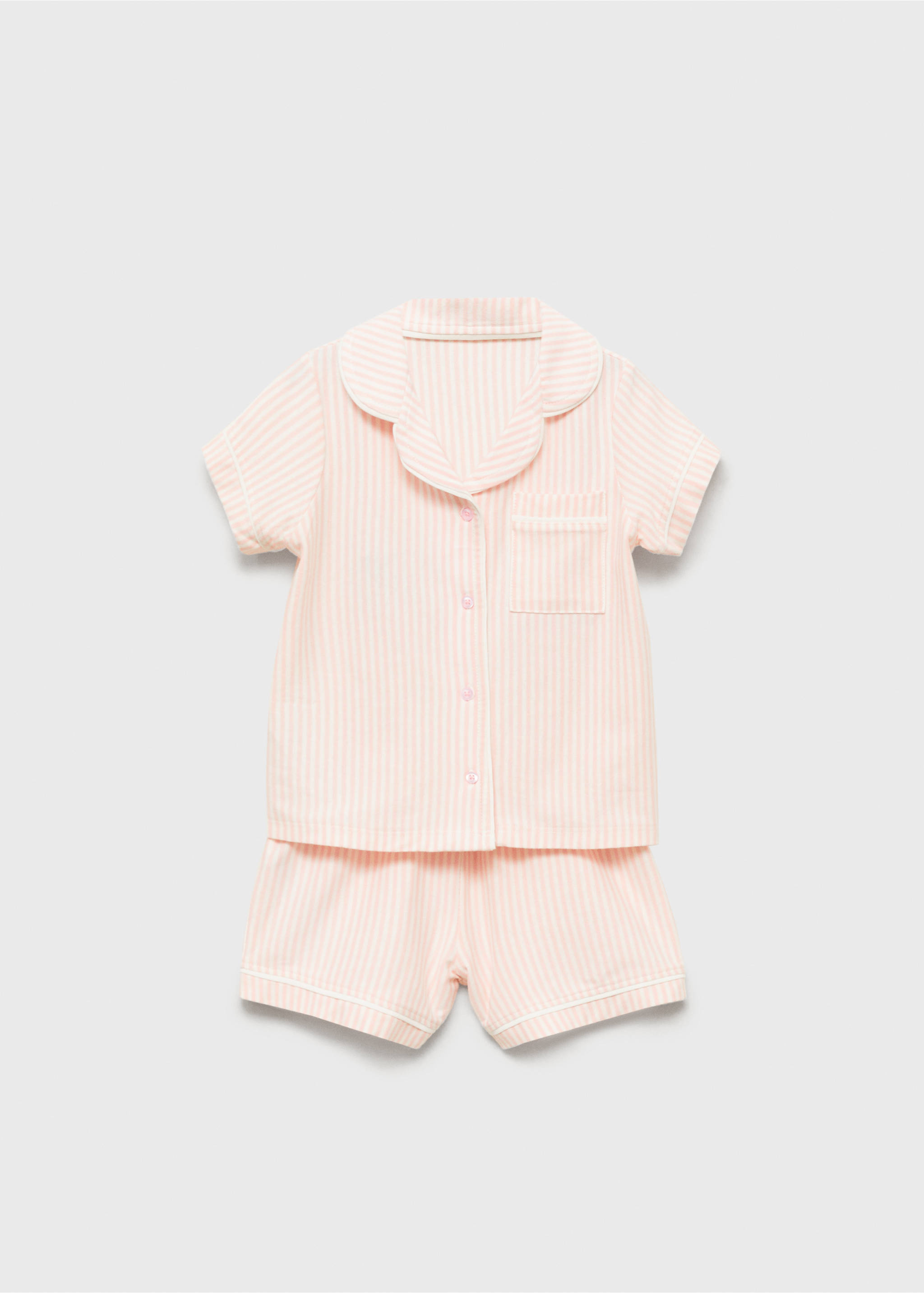 Striped short pyjamas - Article without model, Pink. Ref: 87015982-00.