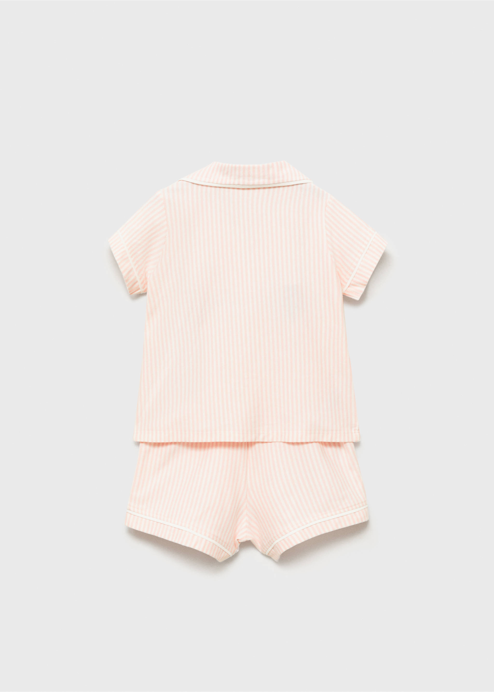 Striped short pyjamas - Reverse of the article, Pink. Ref: 87015982-00.