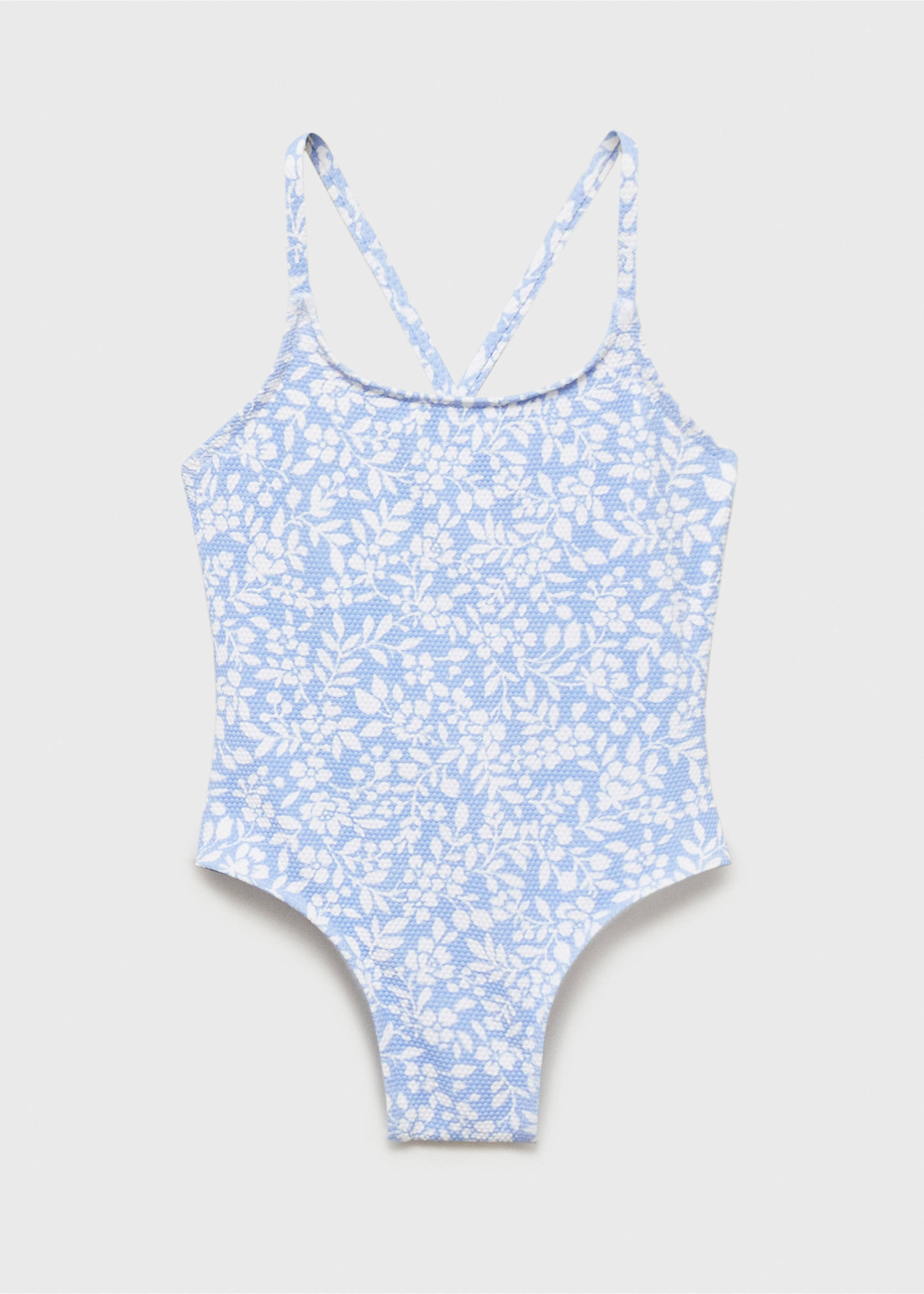 Floral print swimsuit - Details of the article 2, Sky Blue. Ref: 87015989-00.