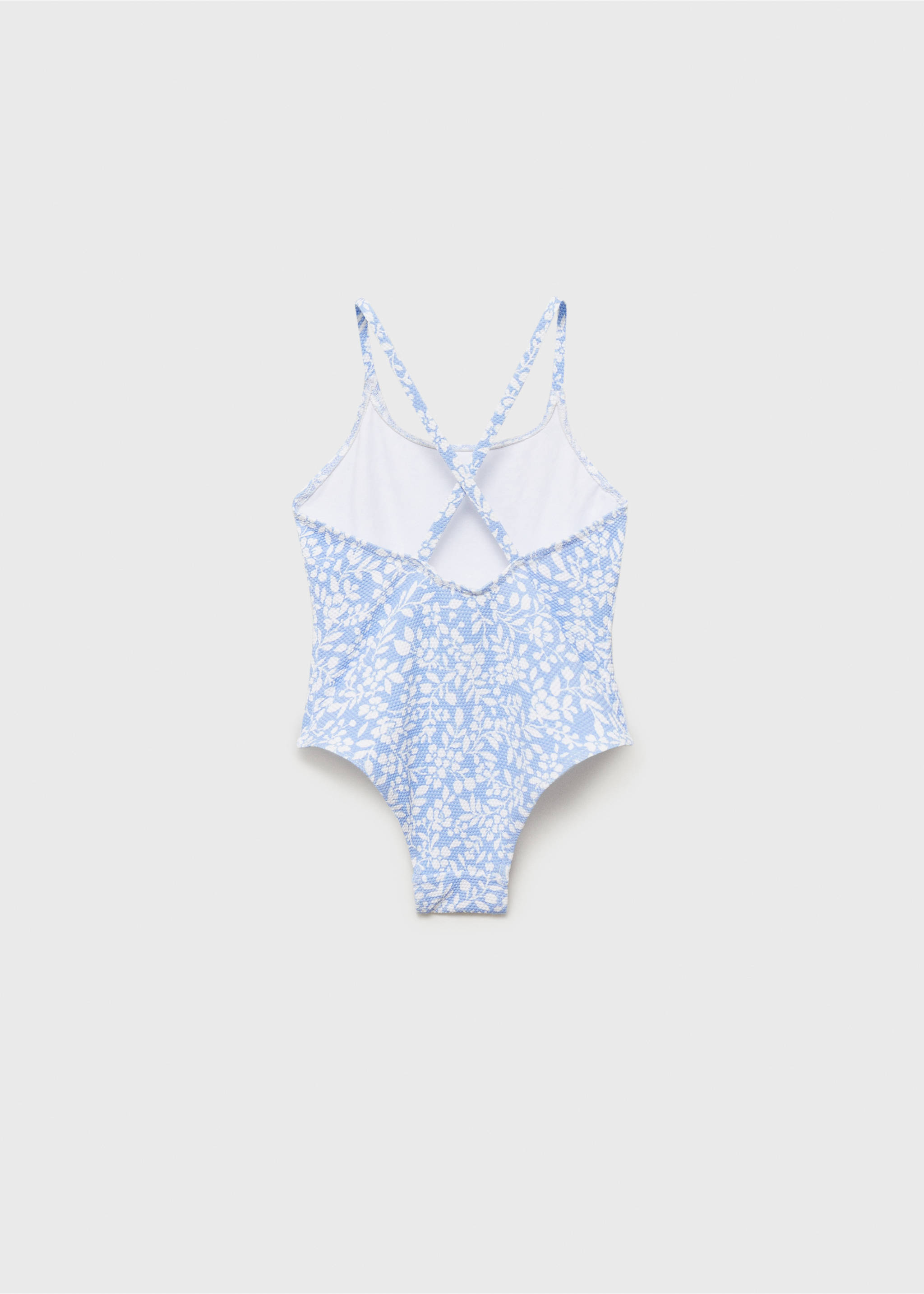 Floral print swimsuit - Reverse of the article, Sky Blue. Ref: 87015989-00.