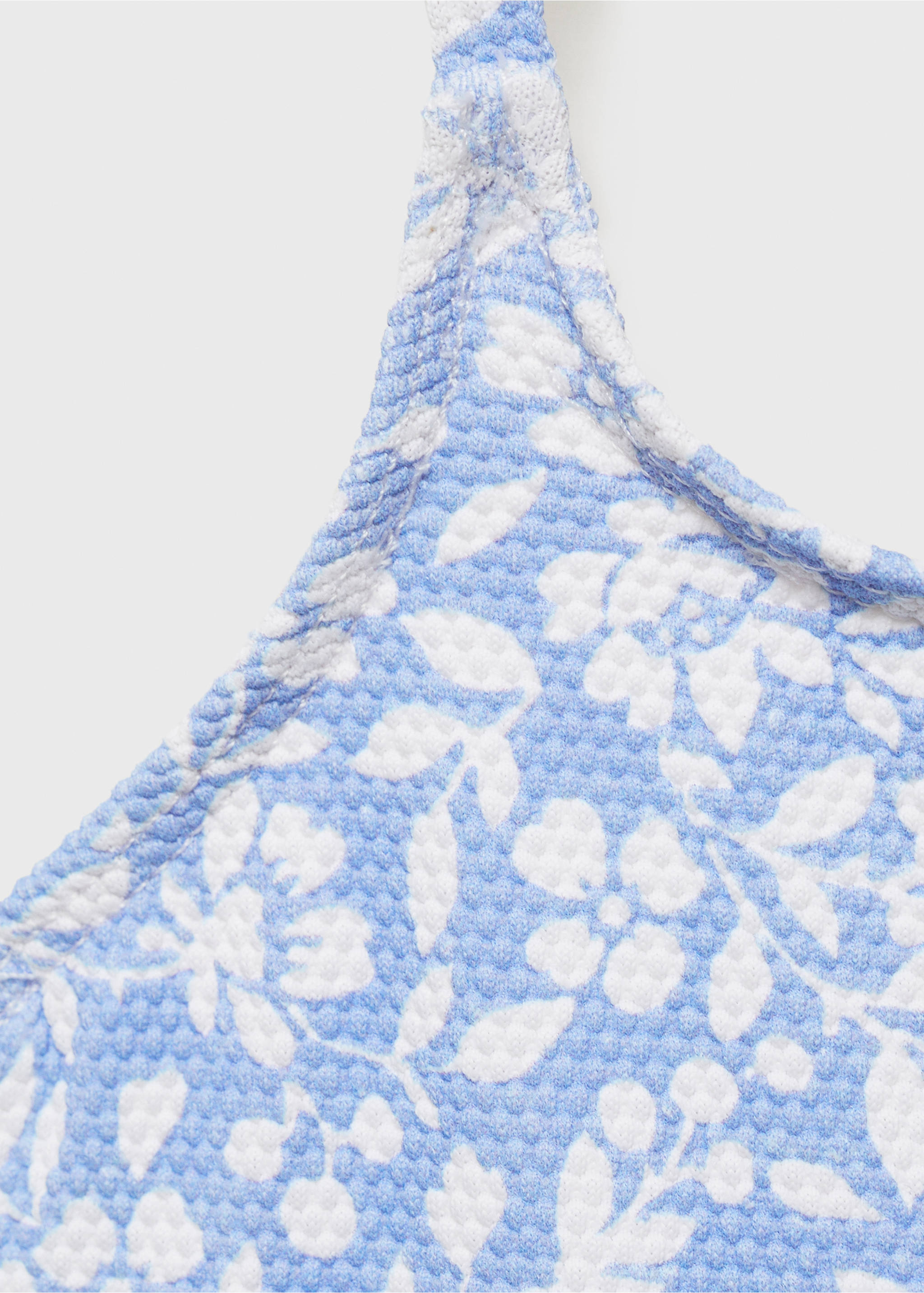 Floral print swimsuit - Details of the article 8, Sky Blue. Ref: 87015989-00.