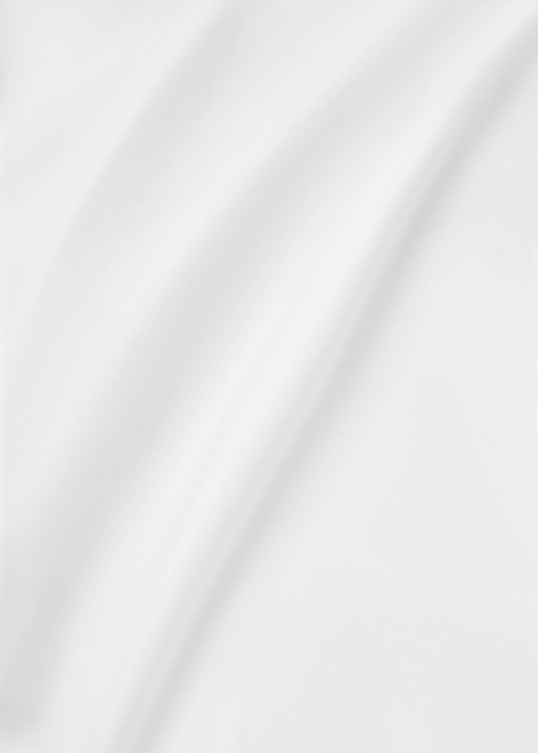 Cotton percale top sheet with contrasting overlock stitching for 180/200 cm bed - Details of the article 2, Blue. Ref: 87015991-00.