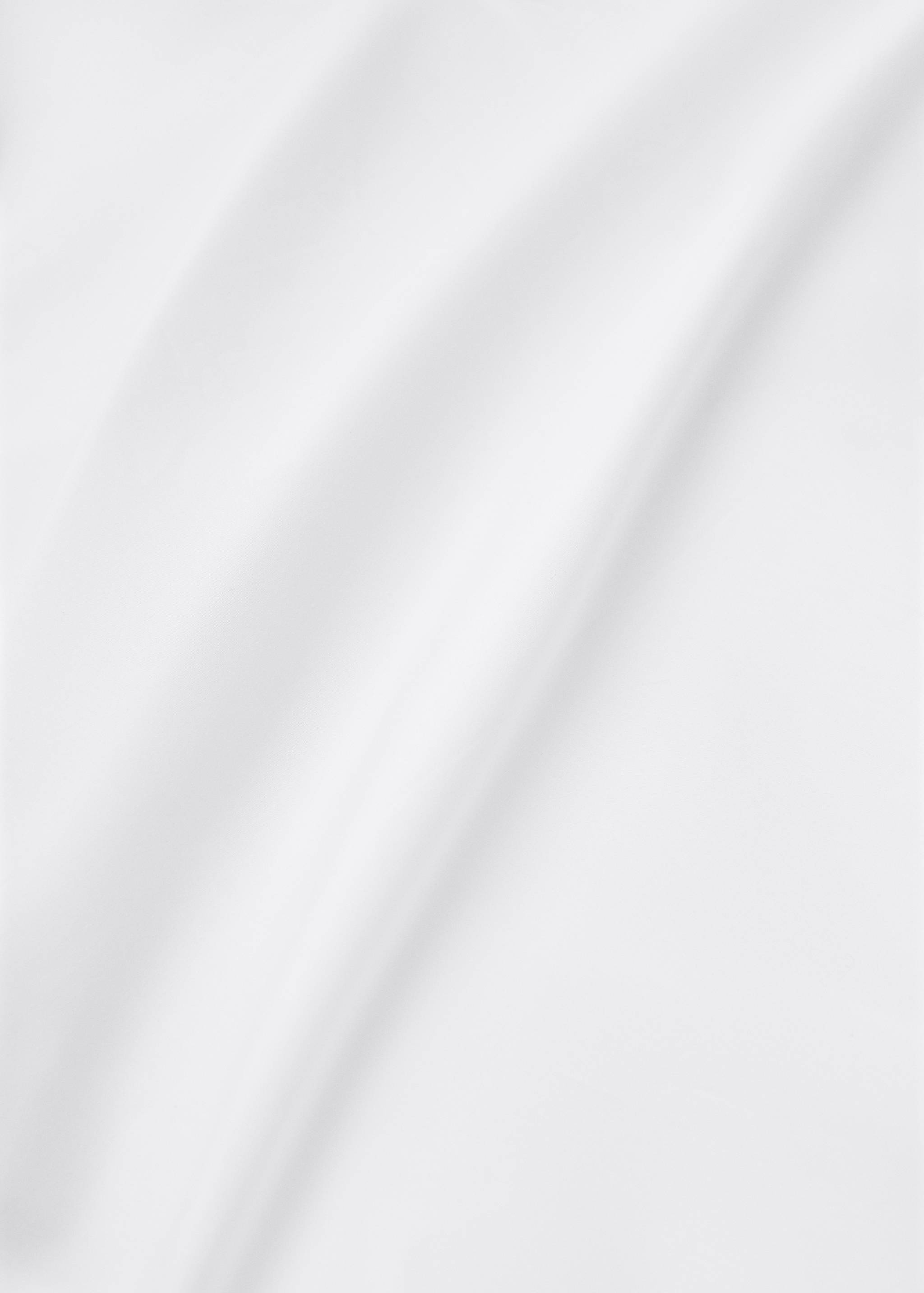 Cotton percale top sheet with contrasting overlock stitching for 180/200 cm bed - Details of the article 2