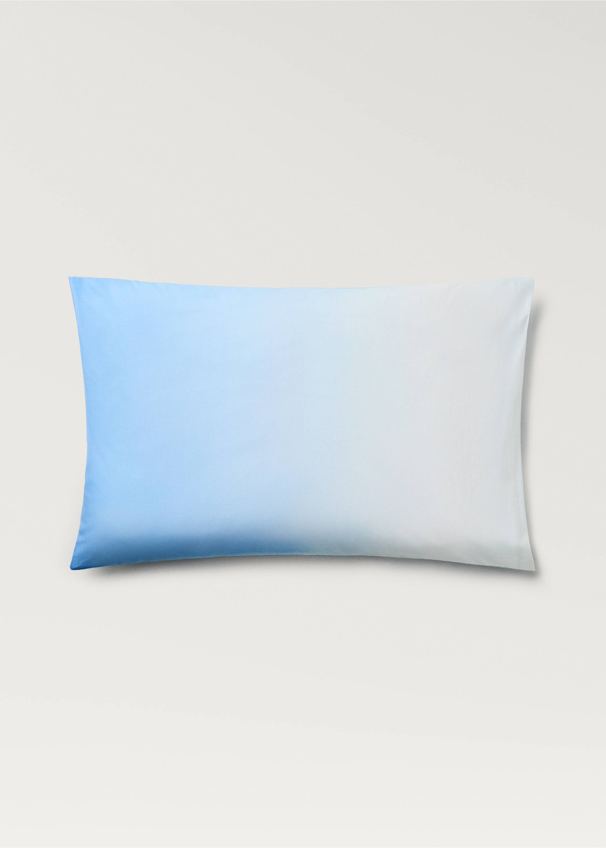 Two percale cotton tie-dye pillowcases 50x75 cm - Details of the article 4, Blue. Ref: 87015995-00.