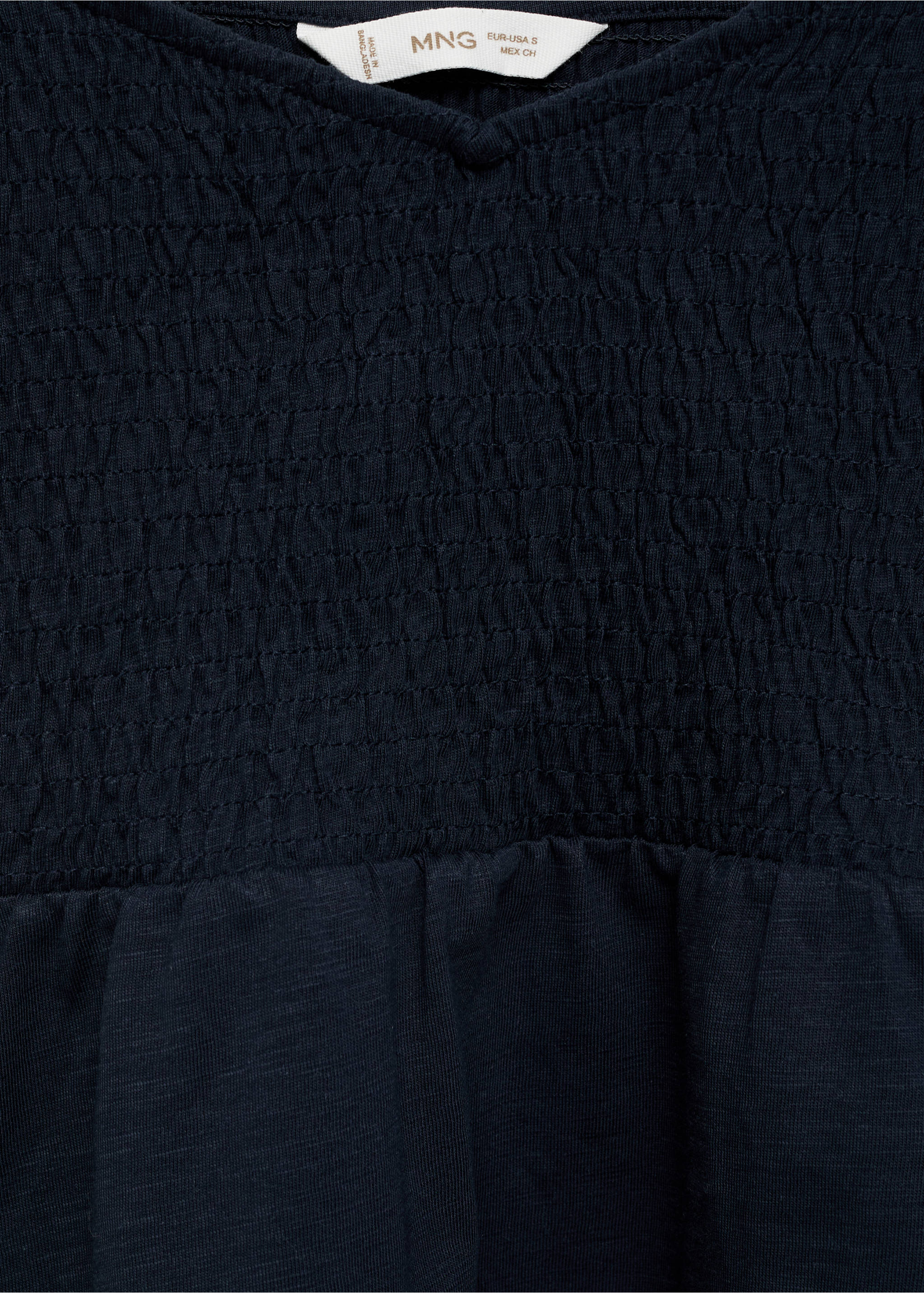 Τοπ σούρα βολάν - Λεπτομέρεια του προϊόντος 8, Σκούρο Μπλε Μαρέν. Ref: 87016339-00.