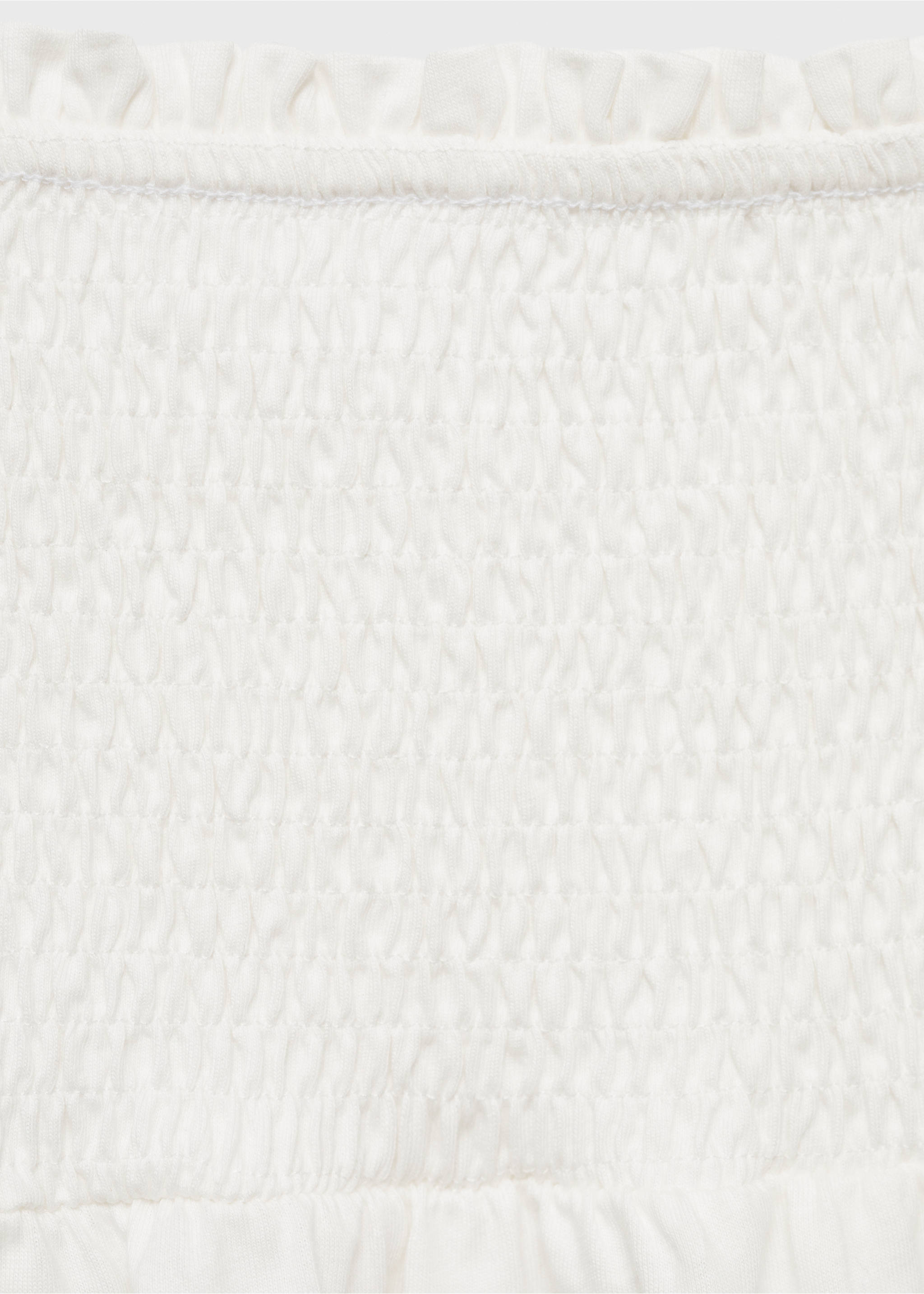 Top fruncido volante - Detalle del artículo 8, Blanco roto. Ref: 87016340-00.