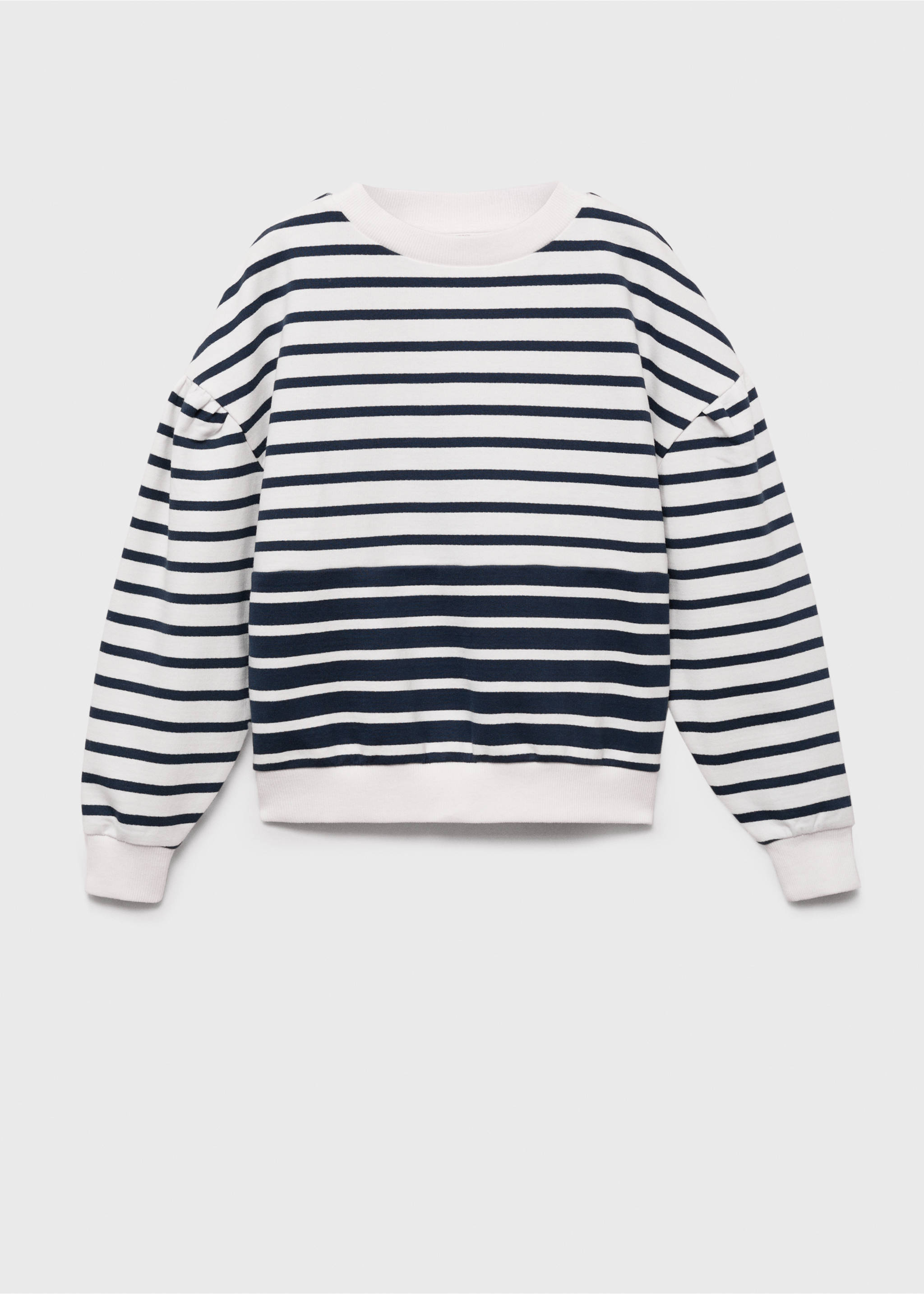 Striped print sweatshirt - Article without model, Dark Navy. Ref: 87016347-00.
