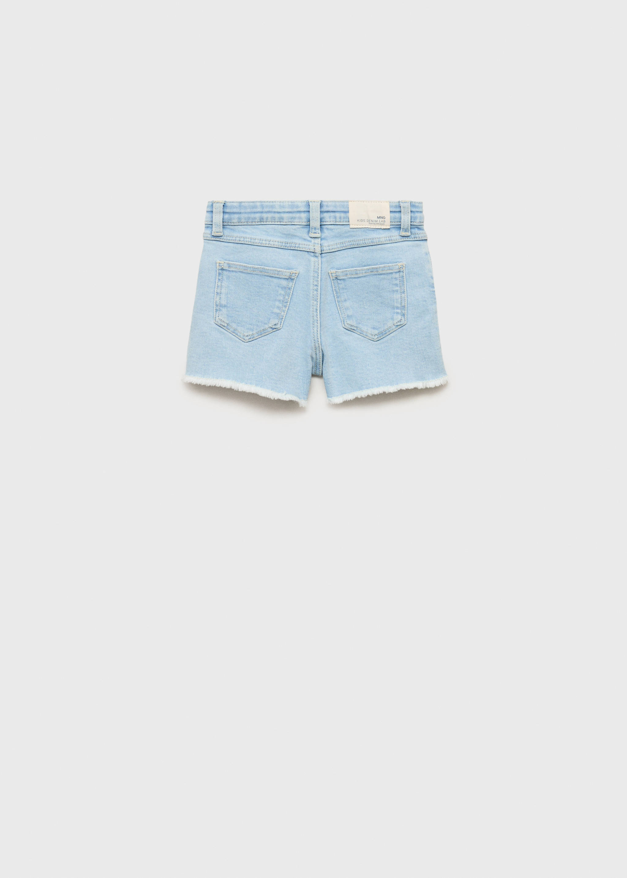 Jeansshorts mit ausgefranstem Saum - Rückseite des Artikels