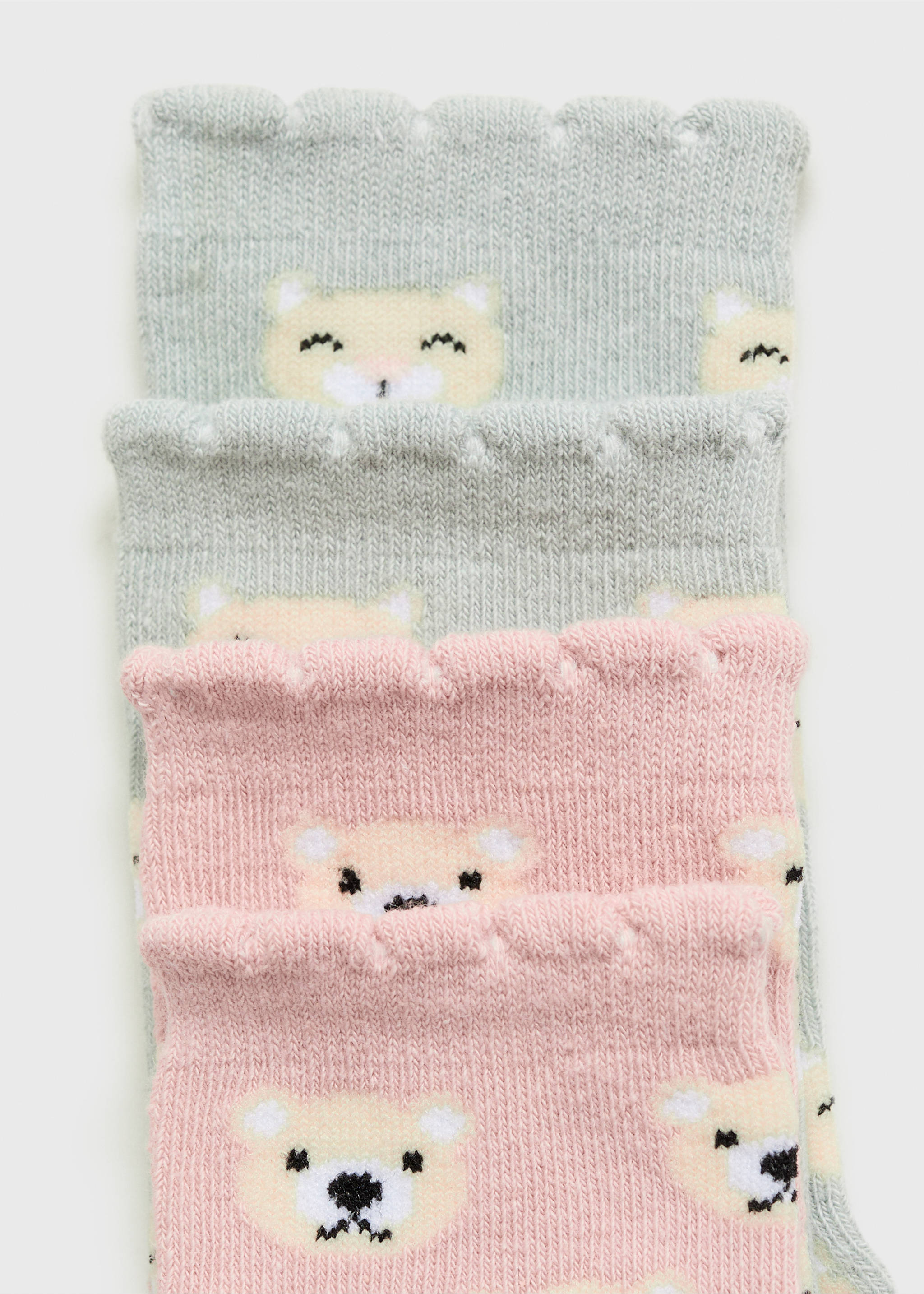 2 pack mixed socks - Reverse of the article, Pale Pink. Ref: 87016350-00.