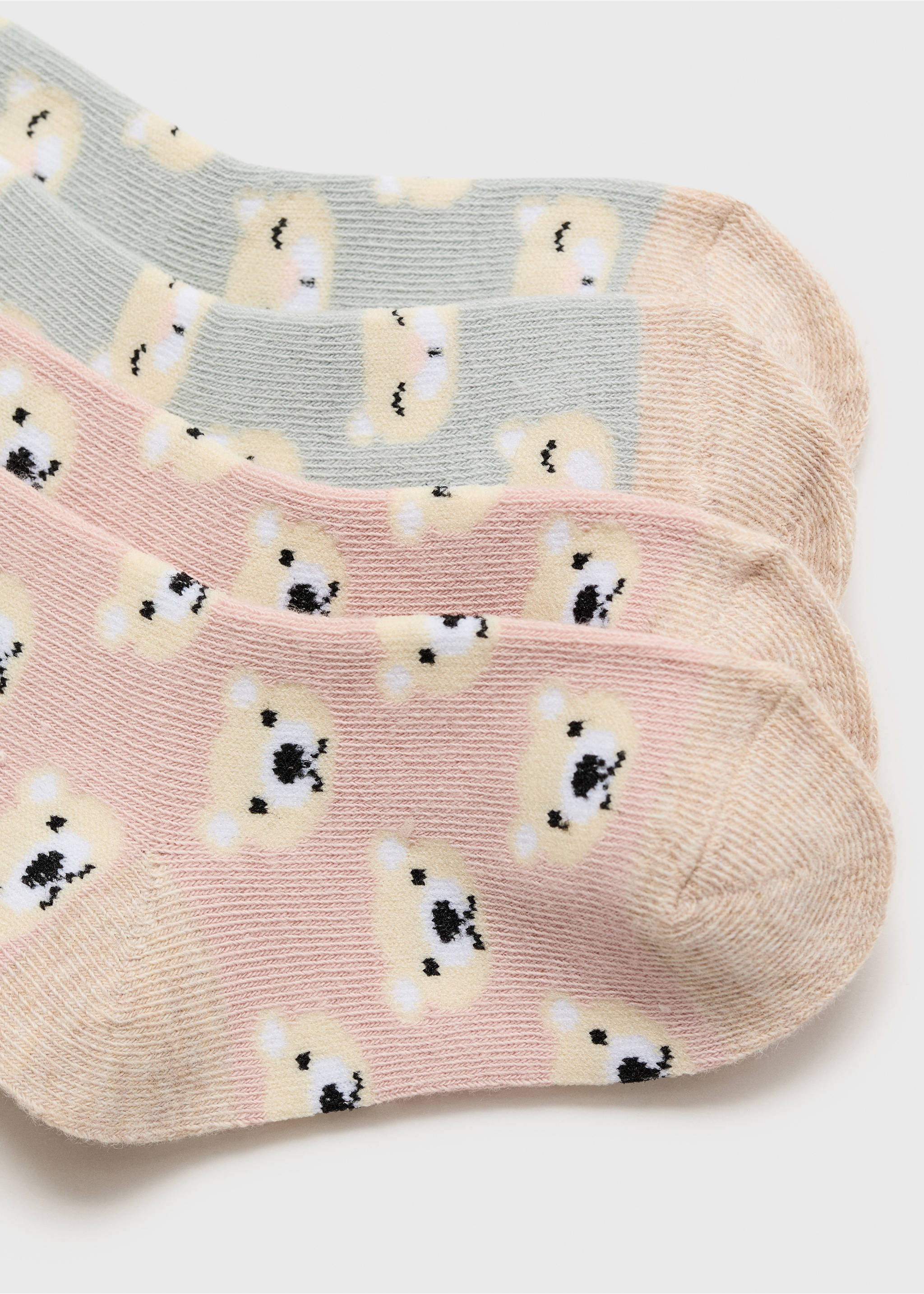 2 pack mixed socks - Details of the article 8, Pale Pink. Ref: 87016350-00.