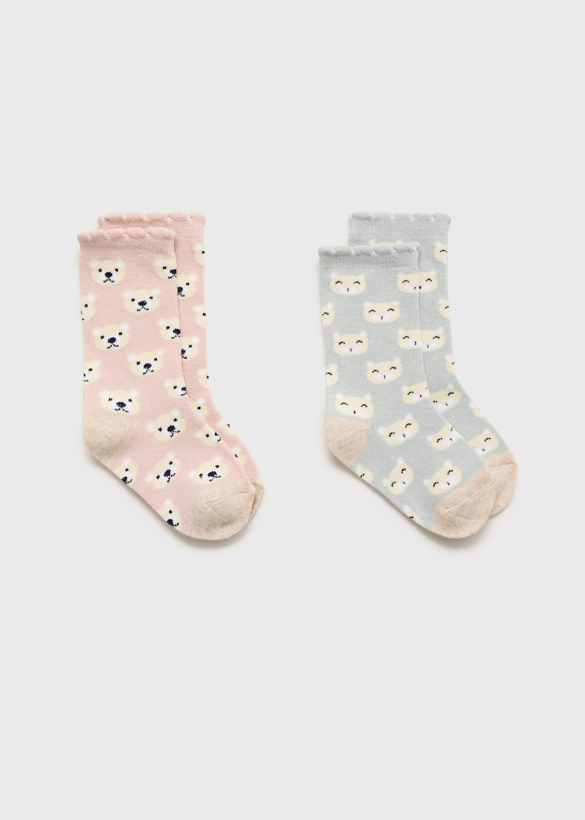 2 pack mixed socks - Article without model, Pale Pink. Ref: 87016350-00.