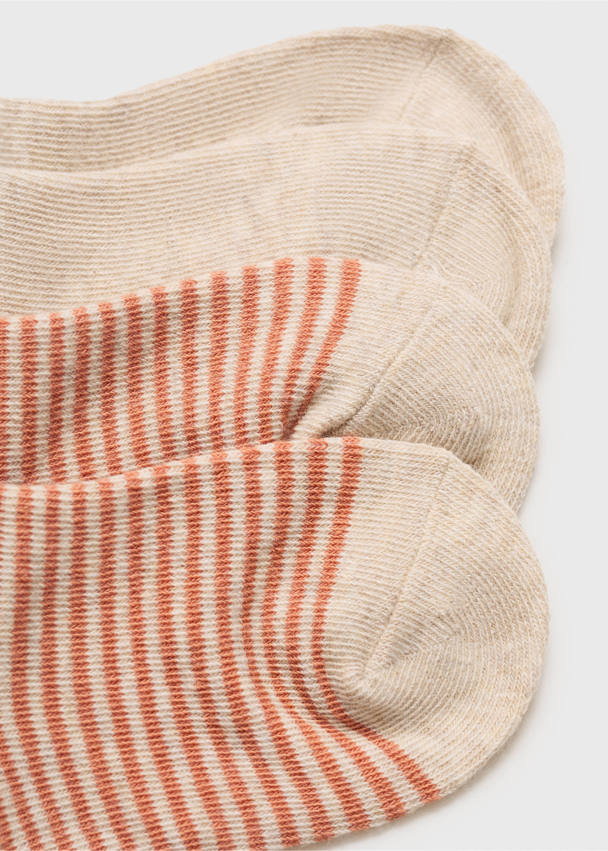 Zweierpack Socken im Muster-Mix - Rückseite des Artikels, Pastellorange. Ref: 87016353-00.