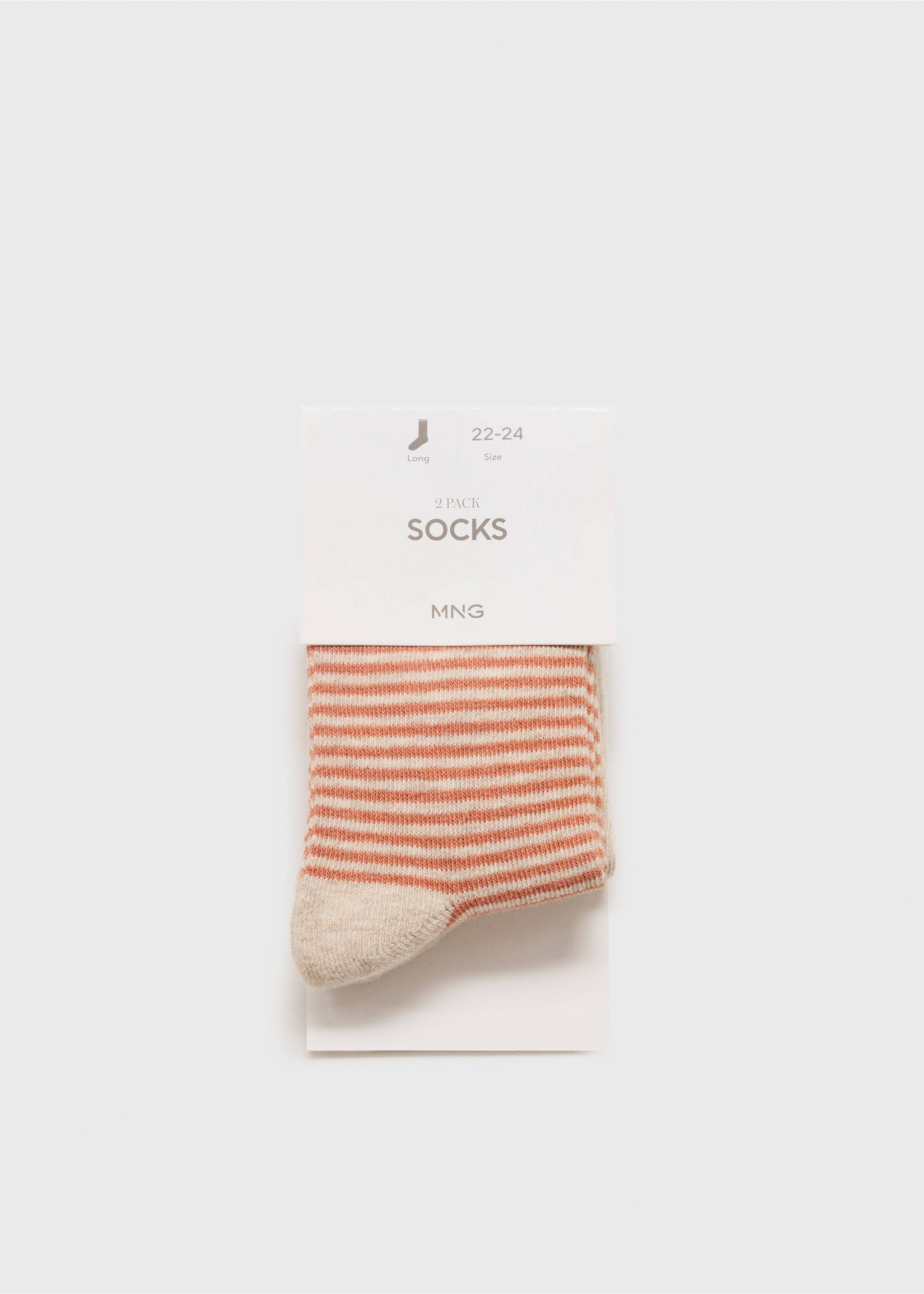 Zweierpack Socken im Muster-Mix - Detail des Artikels 0, Pastellorange. Ref: 87016353-00.