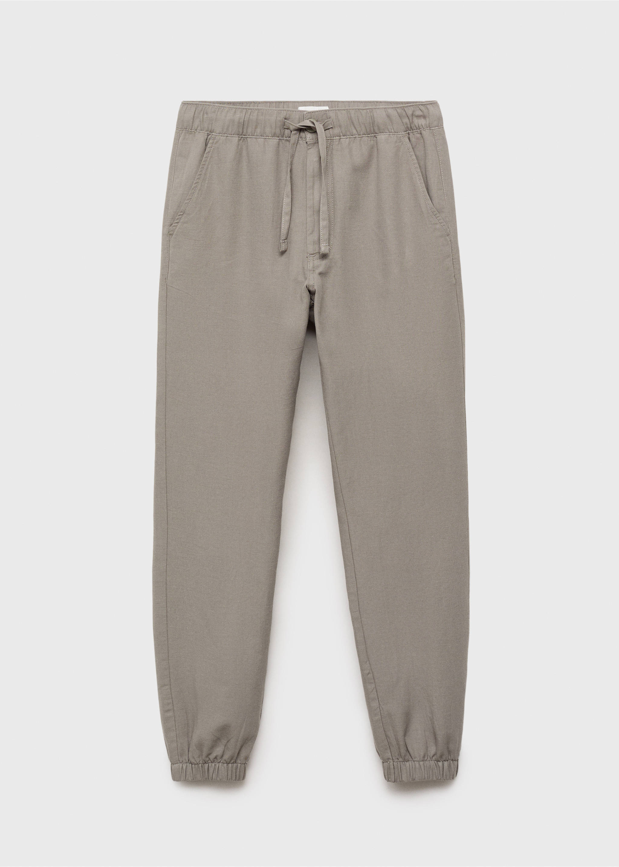 Pantalon jogging lin coton - Article sans modèle, Kaki. Ref: 87016360-00.
