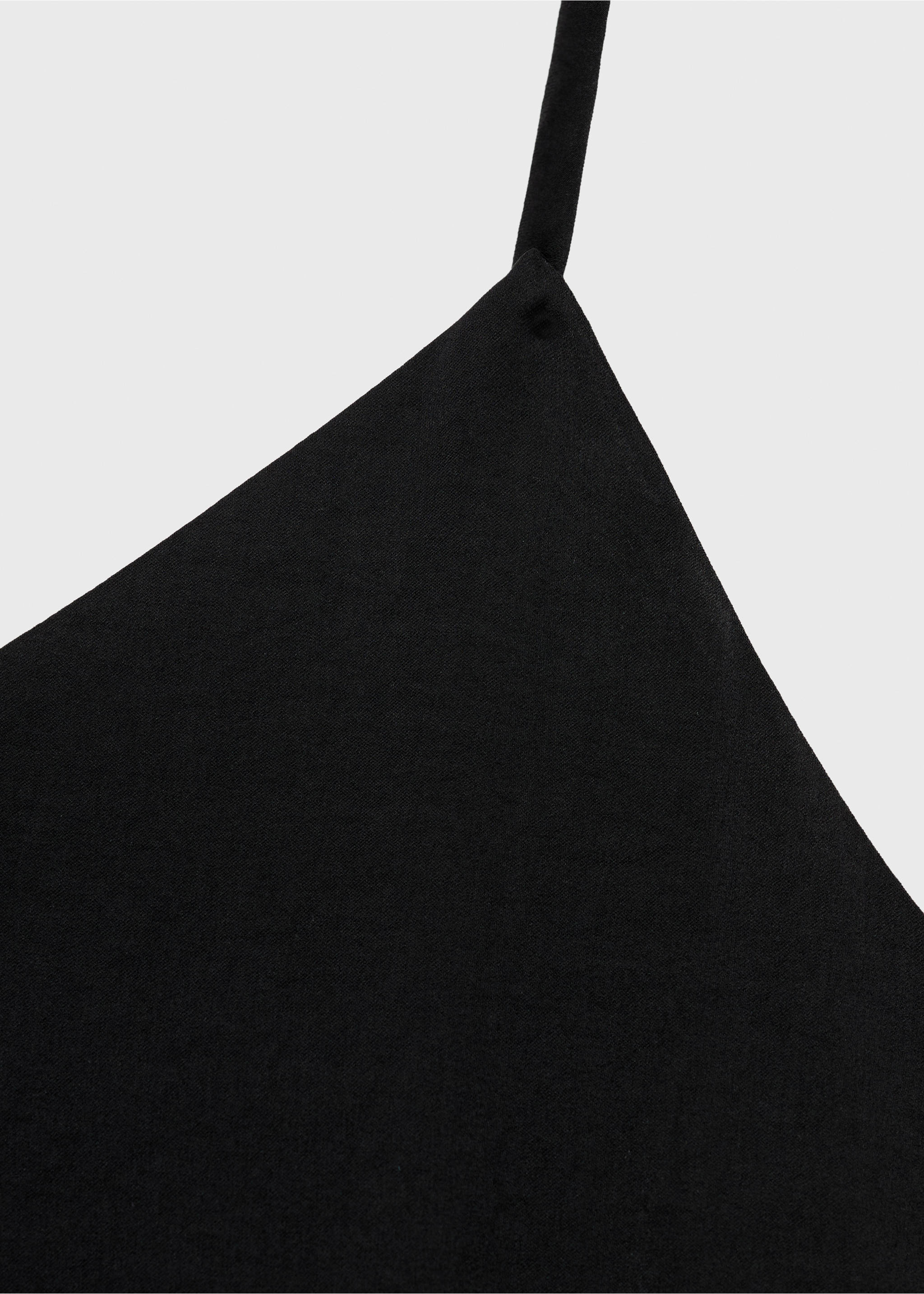Long dress with straps - Details of the article 8, Black. Ref: 87016361-00.