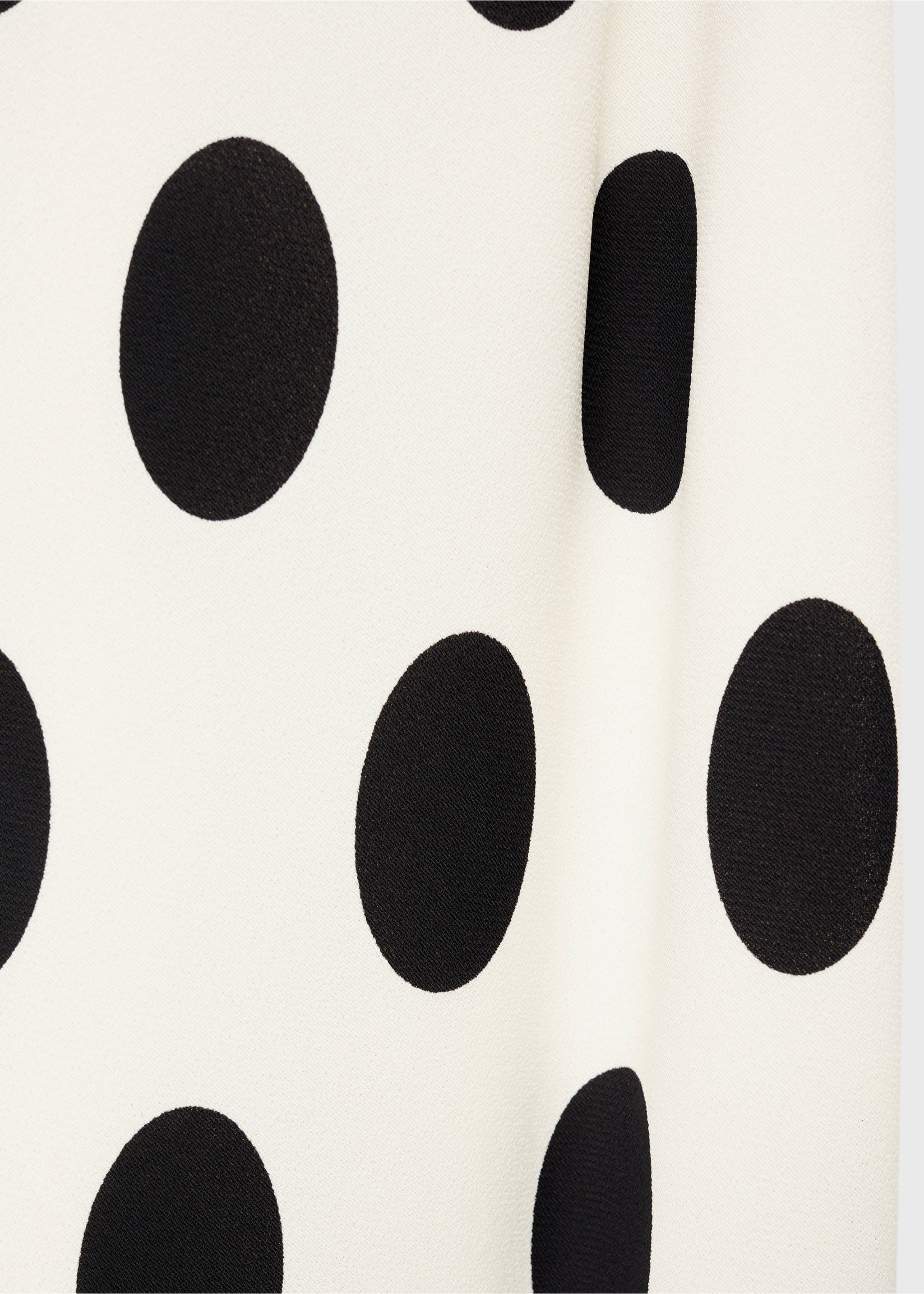 Flared sleeve polka-dot dress - Details of the article 0, Ecru. Ref: 87016362-00.