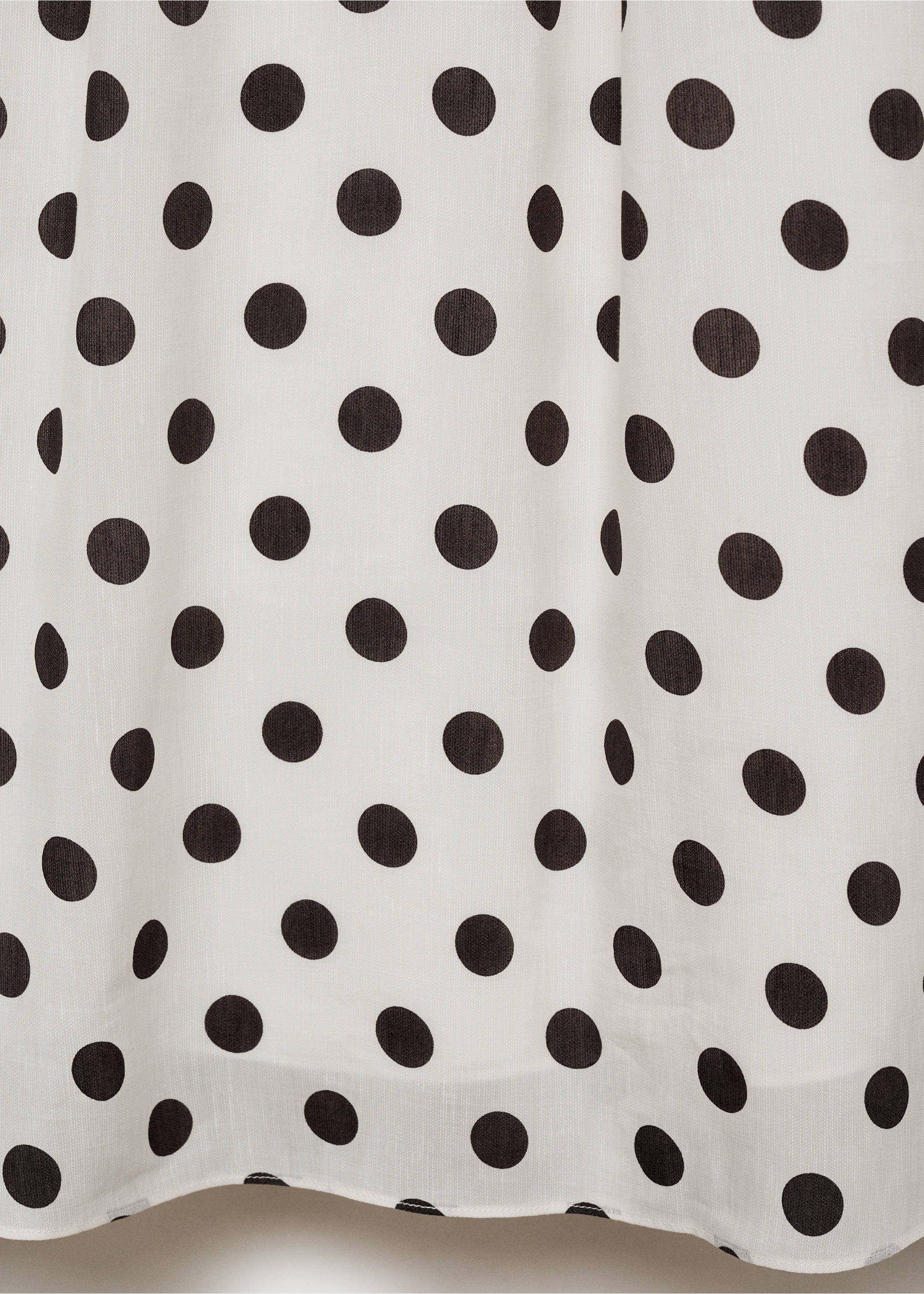 Prickig klänning med draperad överdel - Detaljer om artikeln 0, Benvit. Ref: 87016363-00.