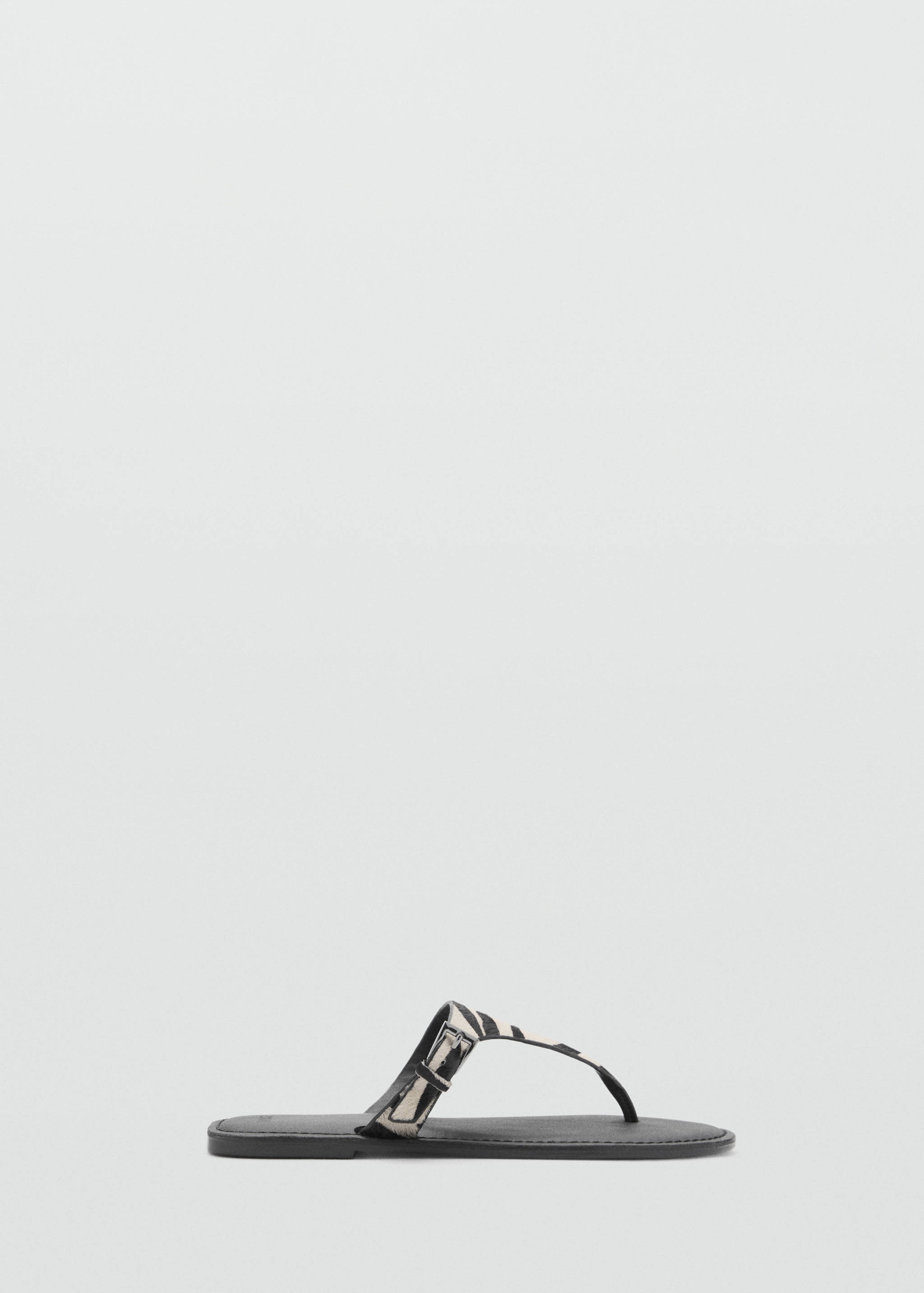 Animal-print leather sandals - Article without model